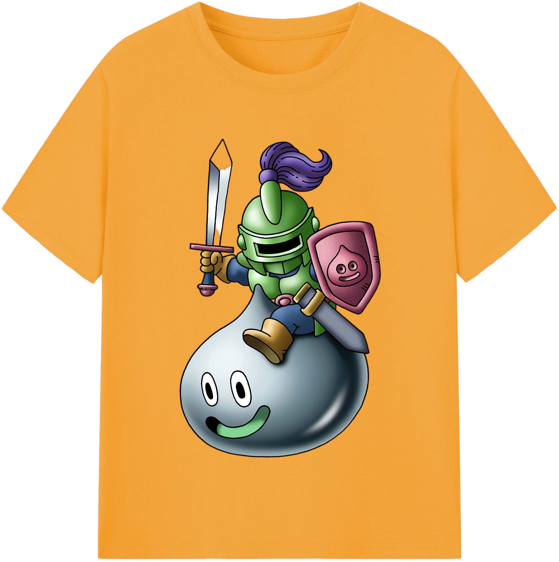 （画像用） ドラゴンクエスト Doragon Kuesuto Dragon Quest レディースカジュアルプリントTシャツ（綿100％）