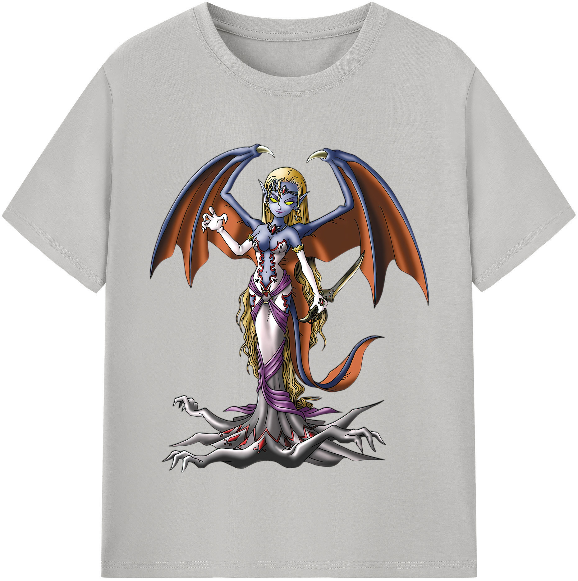 （画像用） ドラゴンクエスト Doragon Kuesuto Dragon Quest レディースカジュアルプリントTシャツ（綿100％）