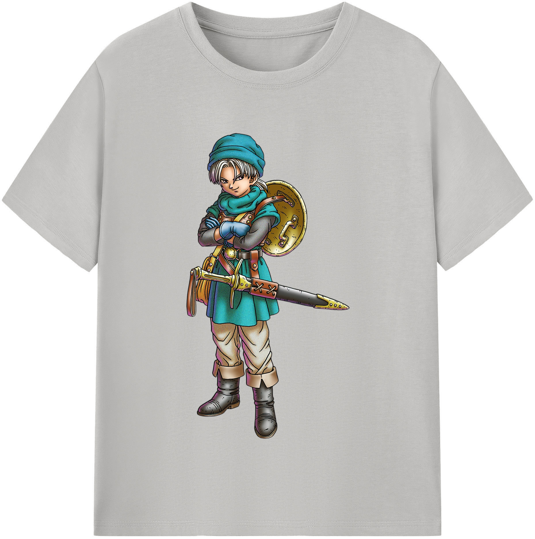 （画像用） ドラゴンクエスト Doragon Kuesuto Dragon Quest レディースカジュアルプリントTシャツ（綿100％）
