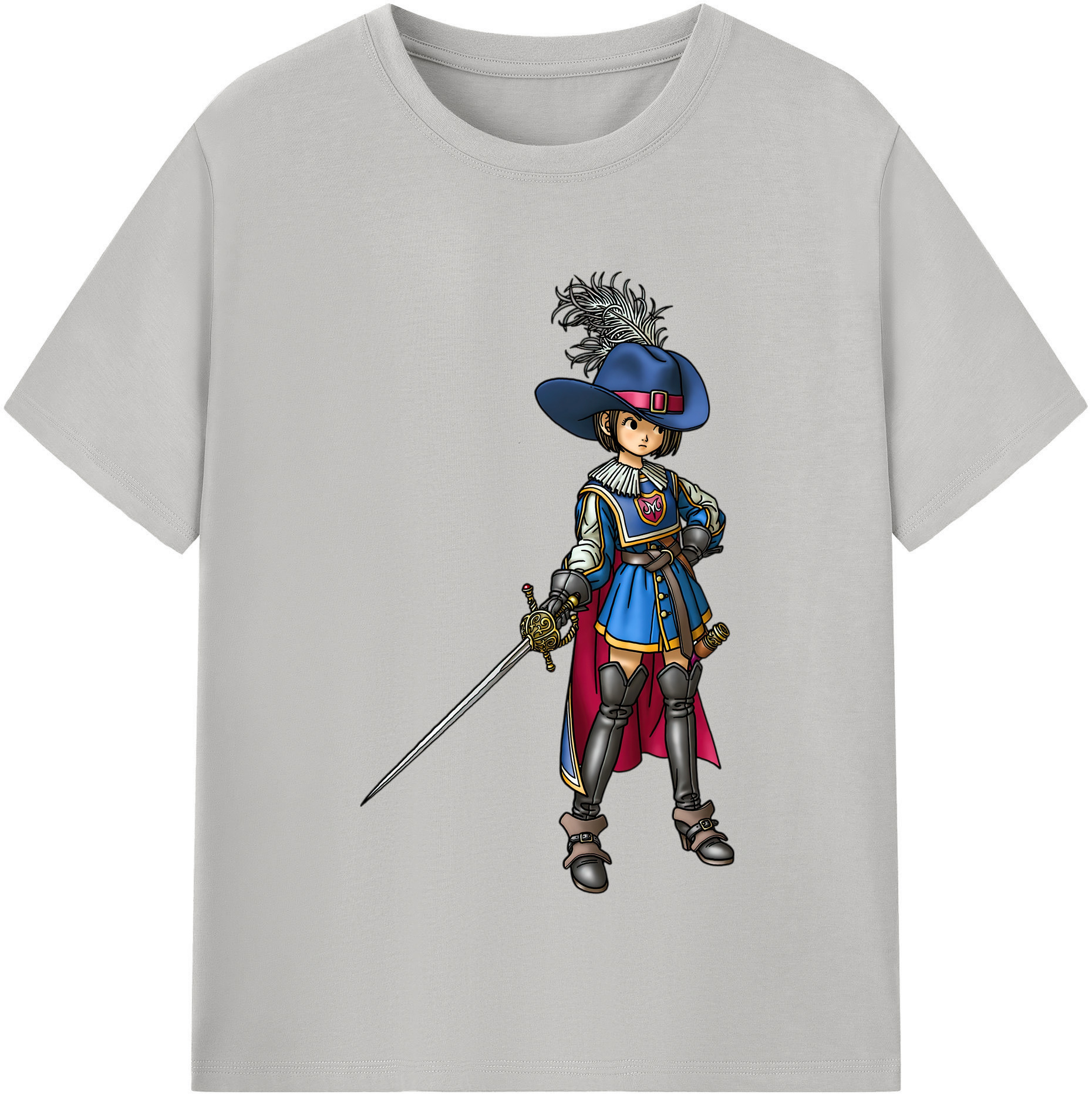 （画像用） ドラゴンクエスト Doragon Kuesuto Dragon Quest レディースカジュアルプリントTシャツ（綿100％）