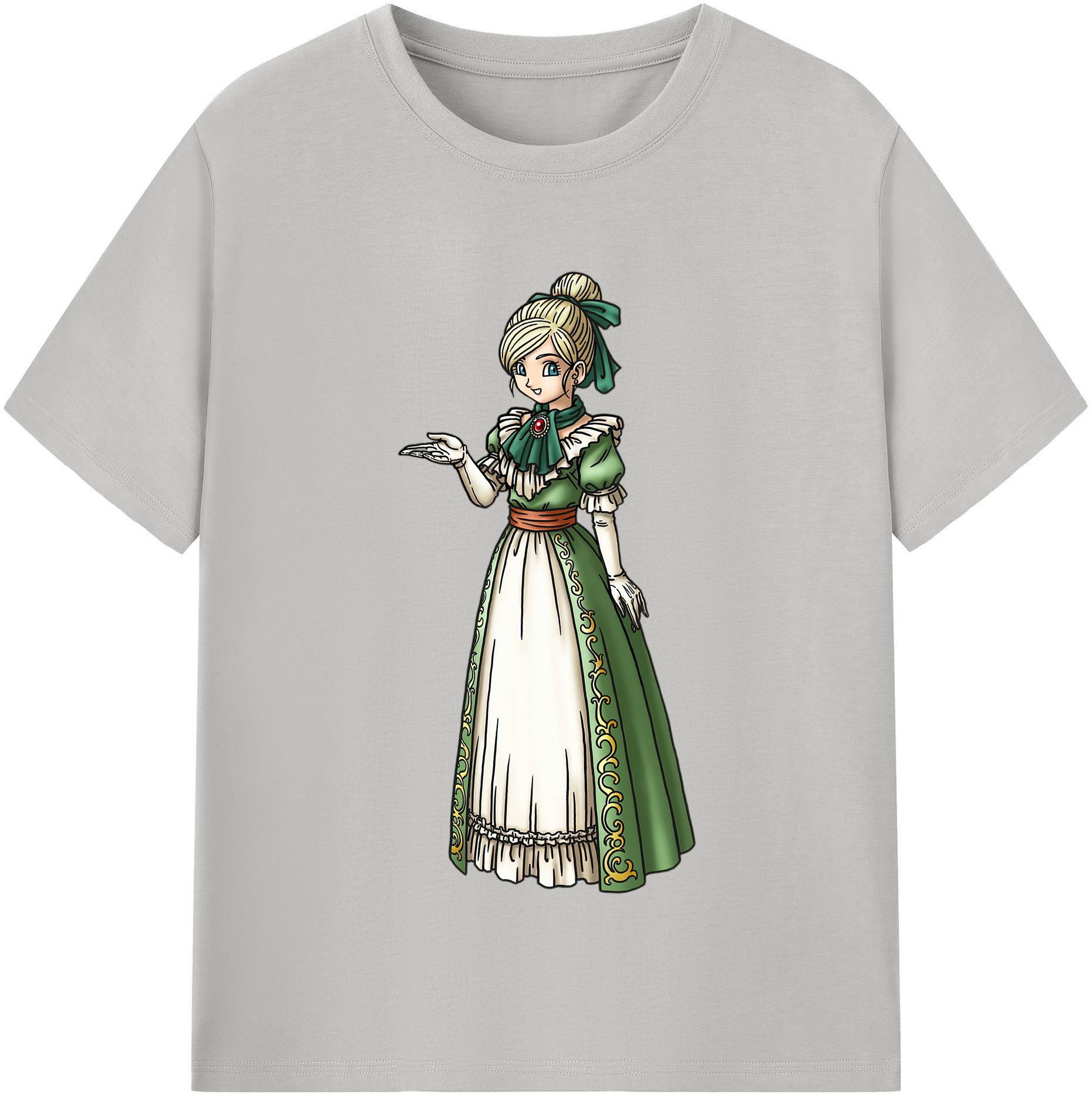 （画像用） ドラゴンクエスト Doragon Kuesuto Dragon Quest レディースカジュアルプリントTシャツ（綿100％）