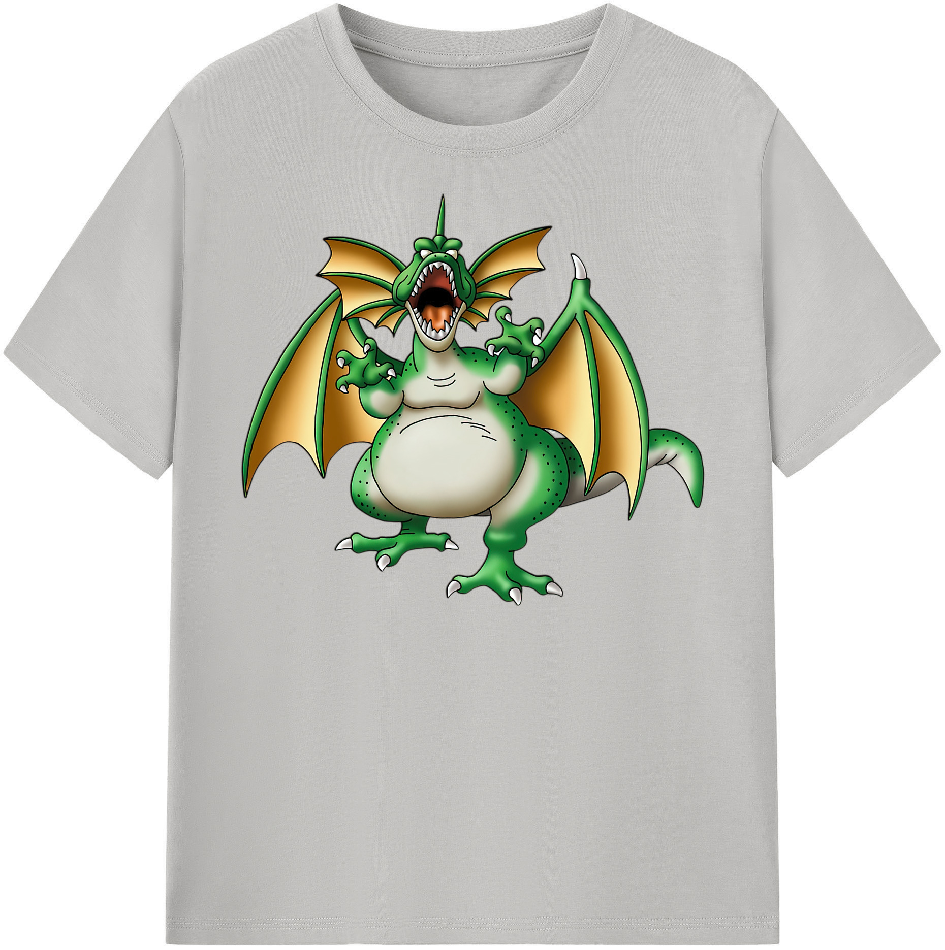 （画像用） ドラゴンクエスト Doragon Kuesuto Dragon Quest レディースカジュアルプリントTシャツ（綿100％）