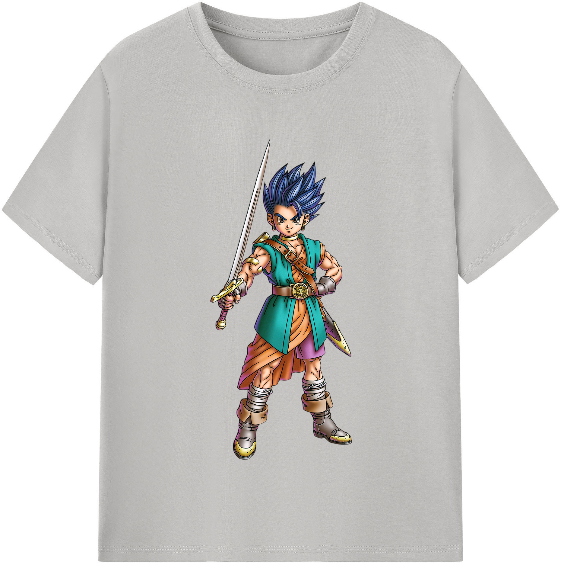 （画像用） ドラゴンクエスト Doragon Kuesuto Dragon Quest レディースカジュアルプリントTシャツ（綿100％）