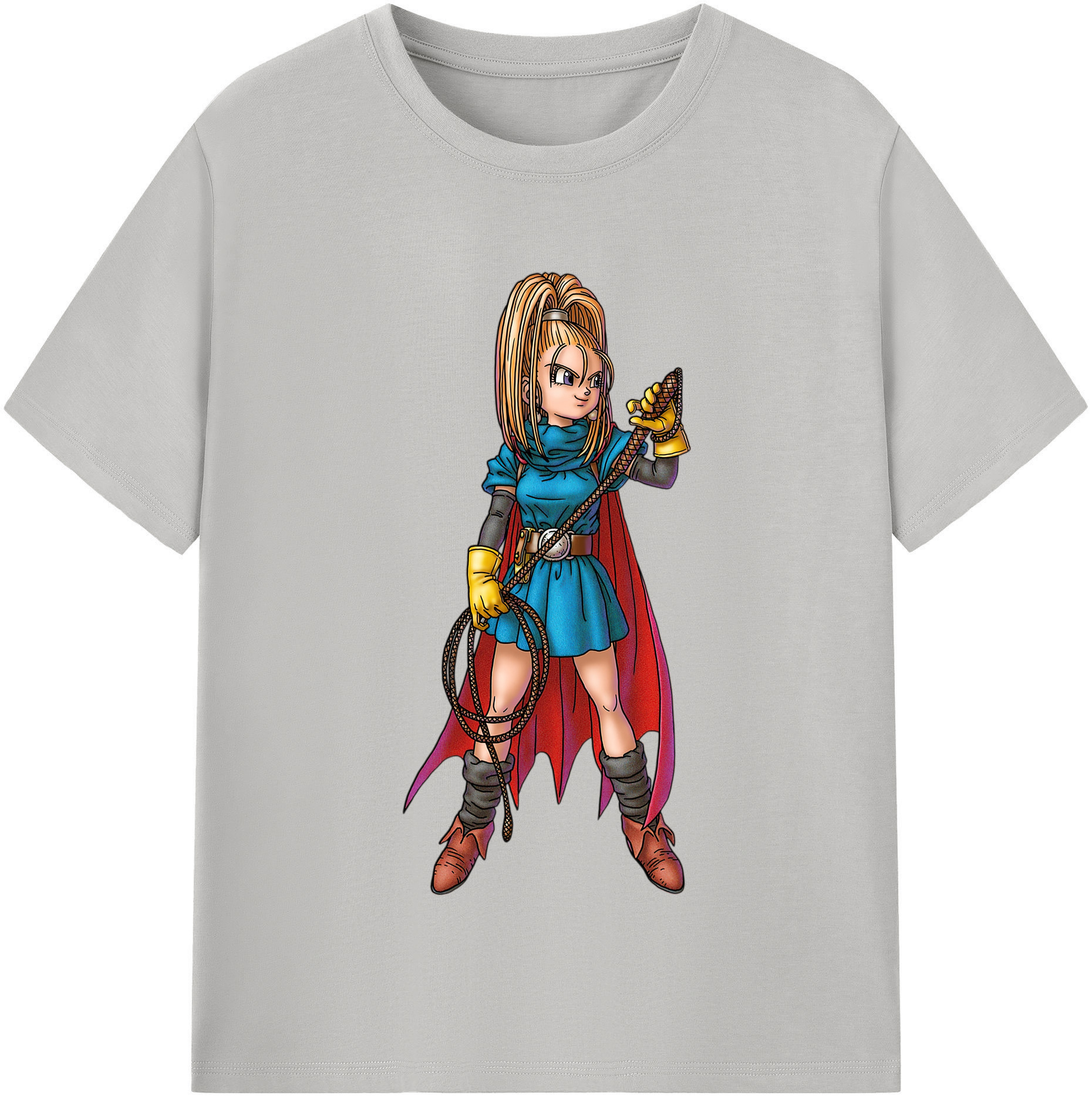 （画像用） ドラゴンクエスト Doragon Kuesuto Dragon Quest レディースカジュアルプリントTシャツ（綿100％）