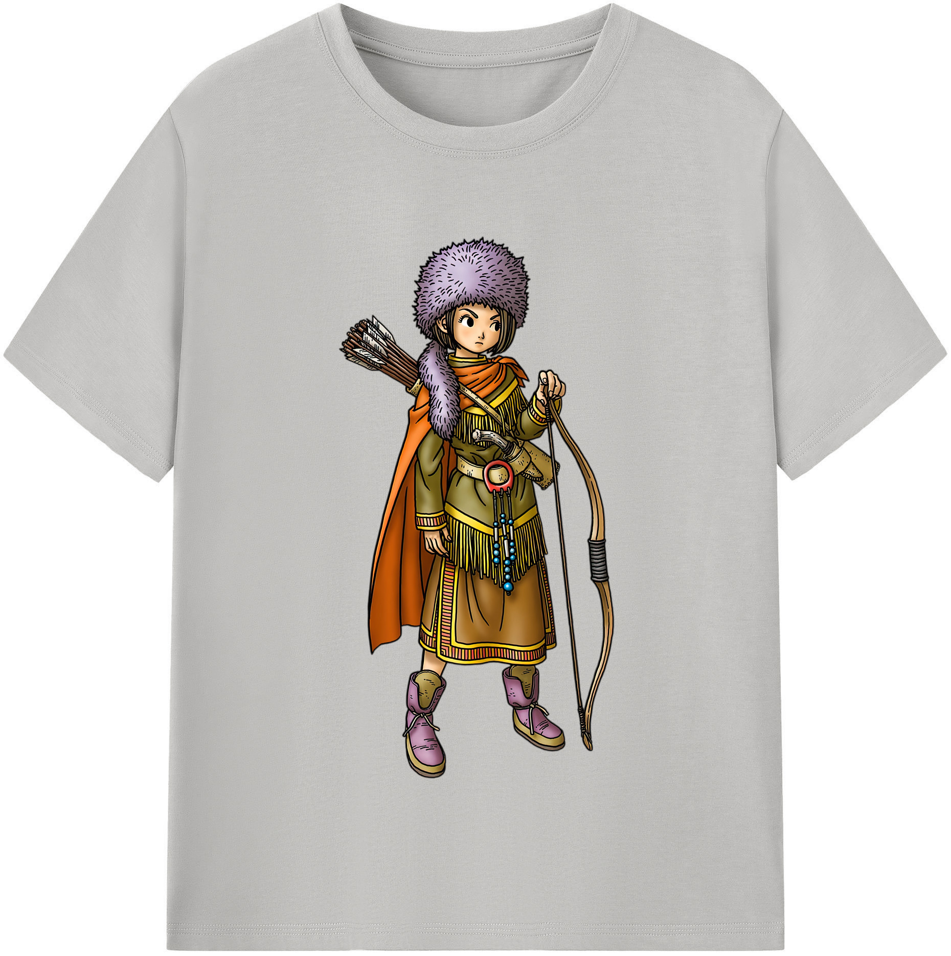 （画像用） ドラゴンクエスト Doragon Kuesuto Dragon Quest レディースカジュアルプリントTシャツ（綿100％）