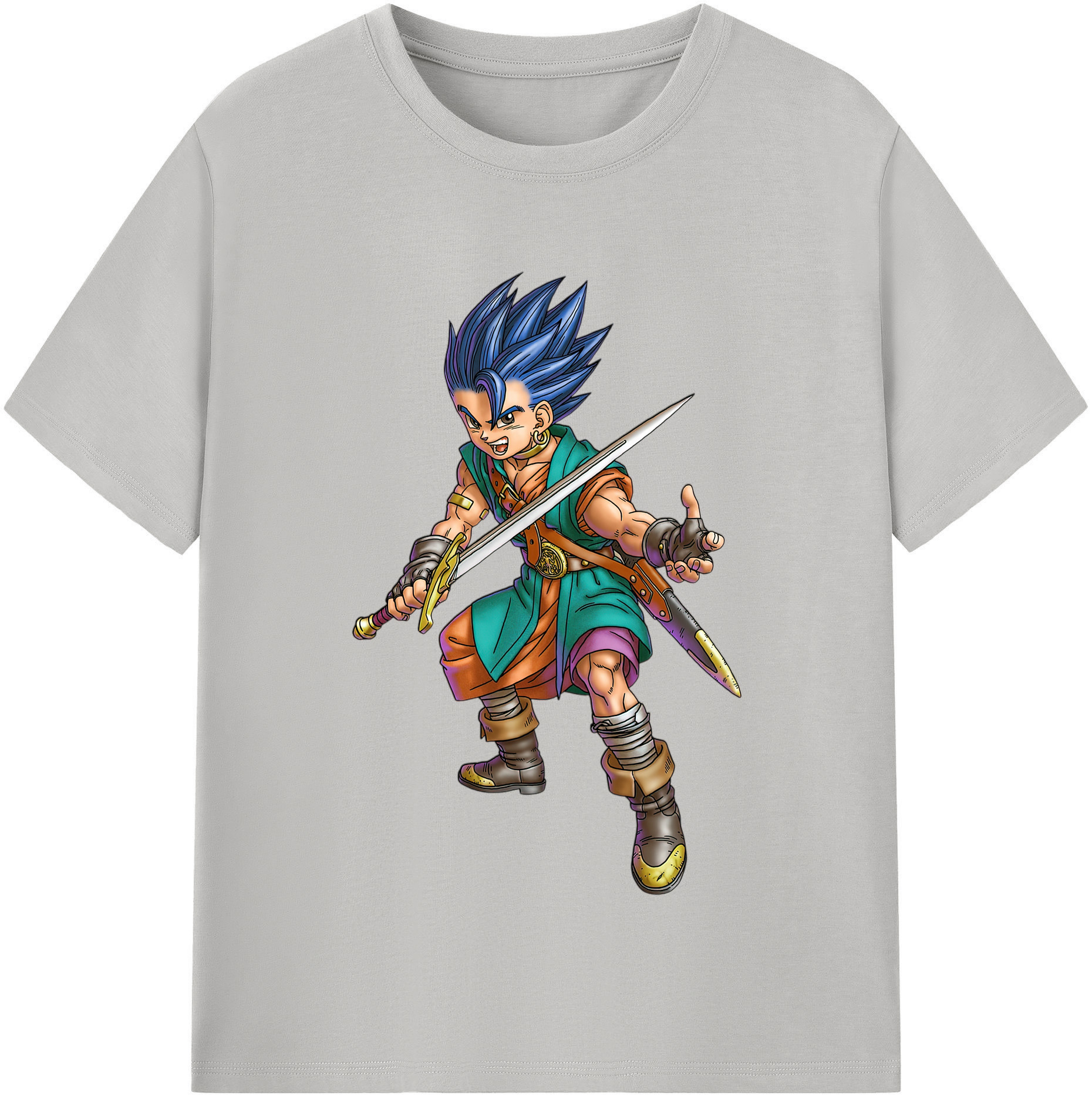 （画像用） ドラゴンクエスト Doragon Kuesuto Dragon Quest レディースカジュアルプリントTシャツ（綿100％）