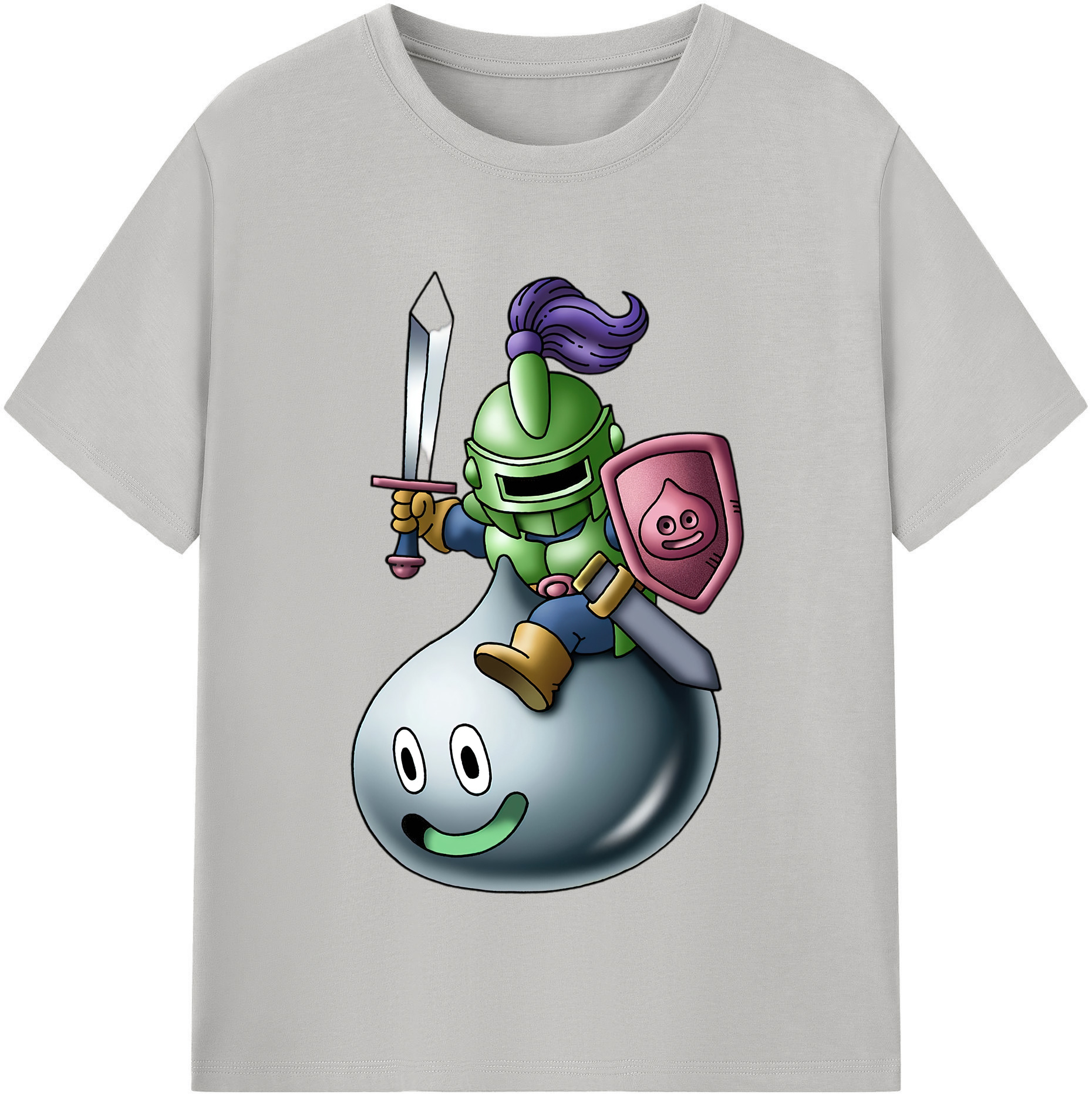 （画像用） ドラゴンクエスト Doragon Kuesuto Dragon Quest レディースカジュアルプリントTシャツ（綿100％）