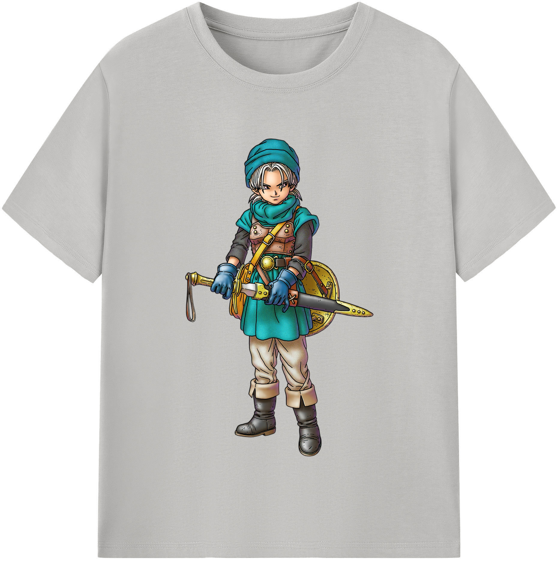 （画像用） ドラゴンクエスト Doragon Kuesuto Dragon Quest レディースカジュアルプリントTシャツ（綿100％）