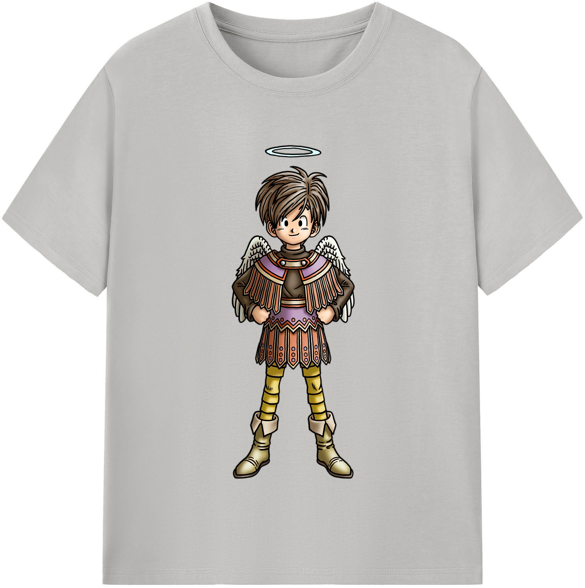 （画像用） ドラゴンクエスト Doragon Kuesuto Dragon Quest レディースカジュアルプリントTシャツ（綿100％）