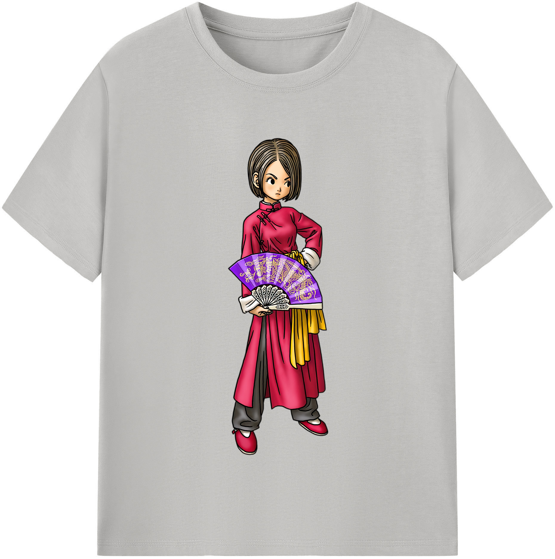 （画像用） ドラゴンクエスト Doragon Kuesuto Dragon Quest レディースカジュアルプリントTシャツ（綿100％）