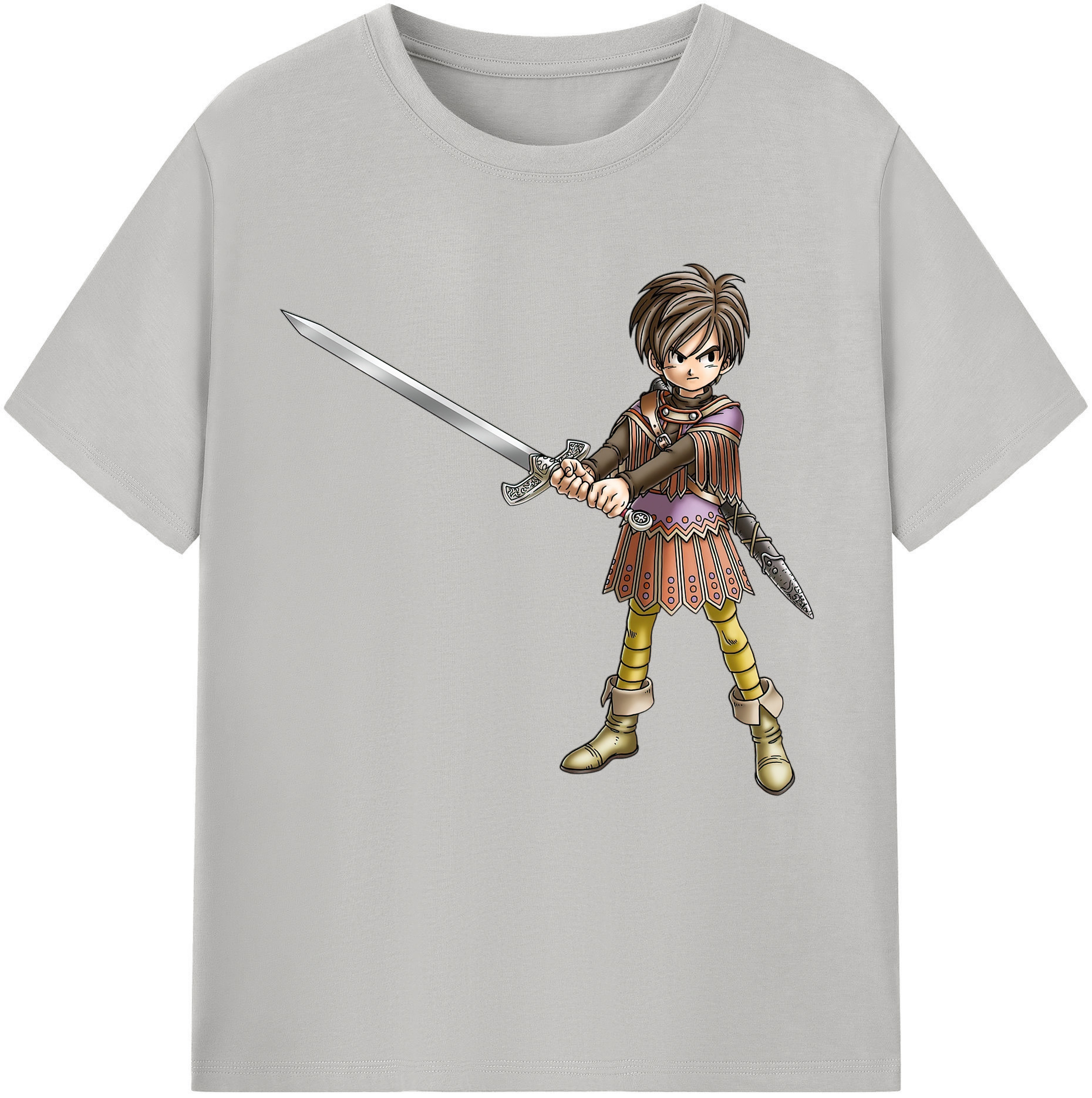 （画像用） ドラゴンクエスト Doragon Kuesuto Dragon Quest レディースカジュアルプリントTシャツ（綿100％）