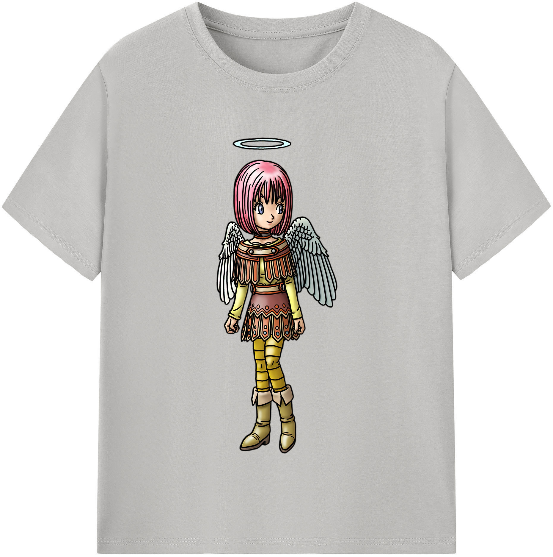 （画像用） ドラゴンクエスト Doragon Kuesuto Dragon Quest レディースカジュアルプリントTシャツ（綿100％）