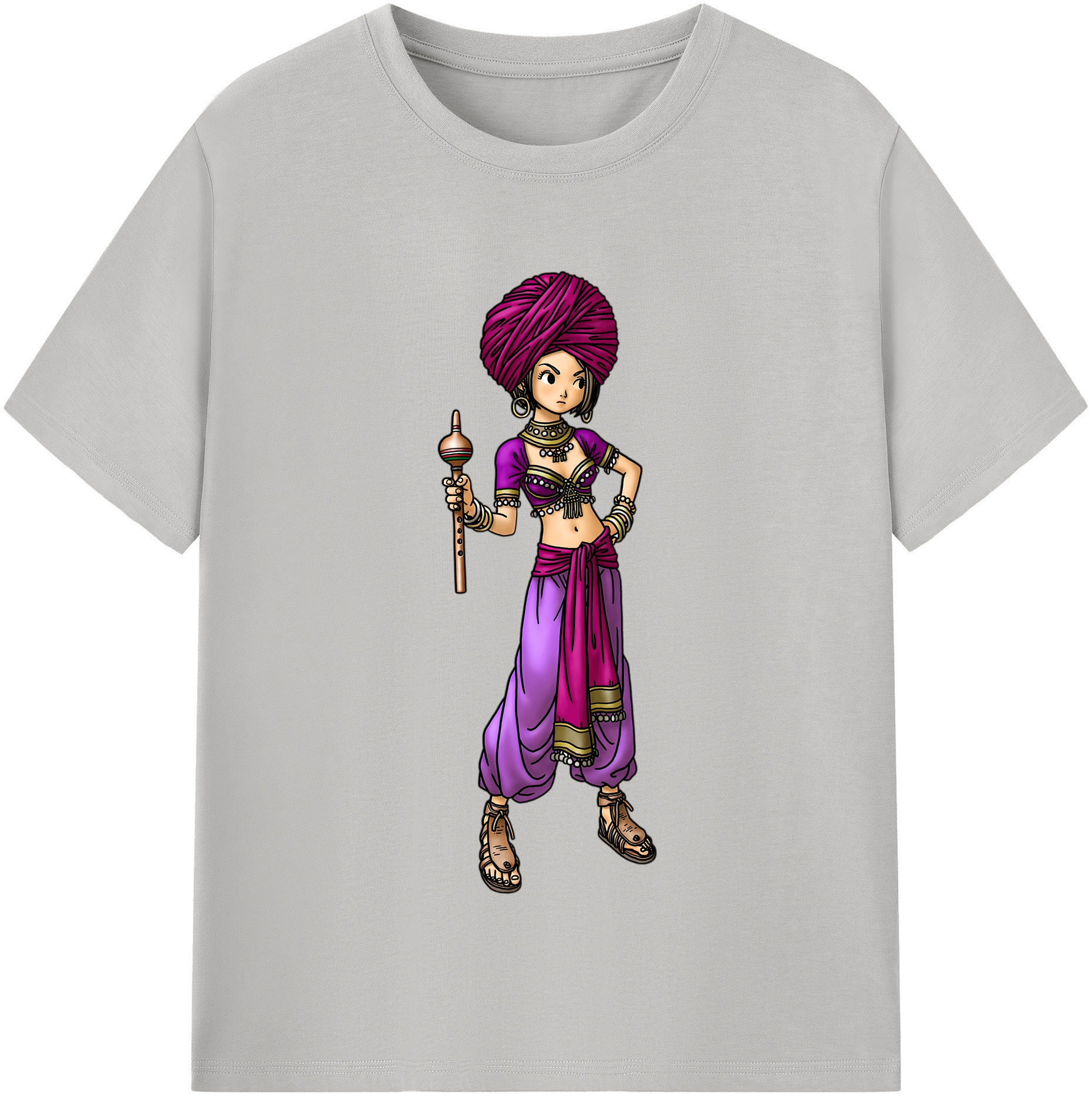 （画像用） ドラゴンクエスト Doragon Kuesuto Dragon Quest レディースカジュアルプリントTシャツ（綿100％）