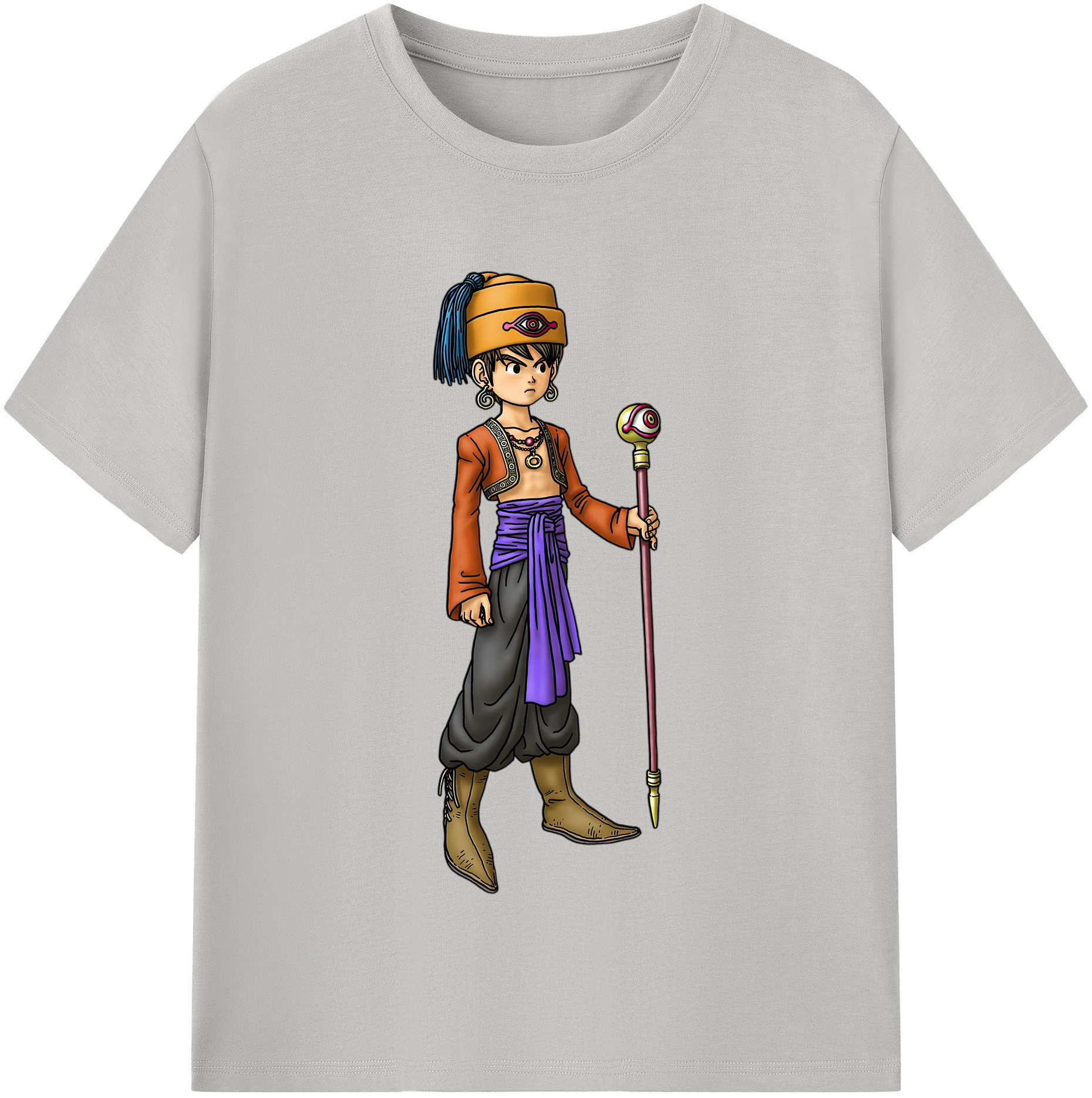 （画像用） ドラゴンクエスト Doragon Kuesuto Dragon Quest レディースカジュアルプリントTシャツ（綿100％）