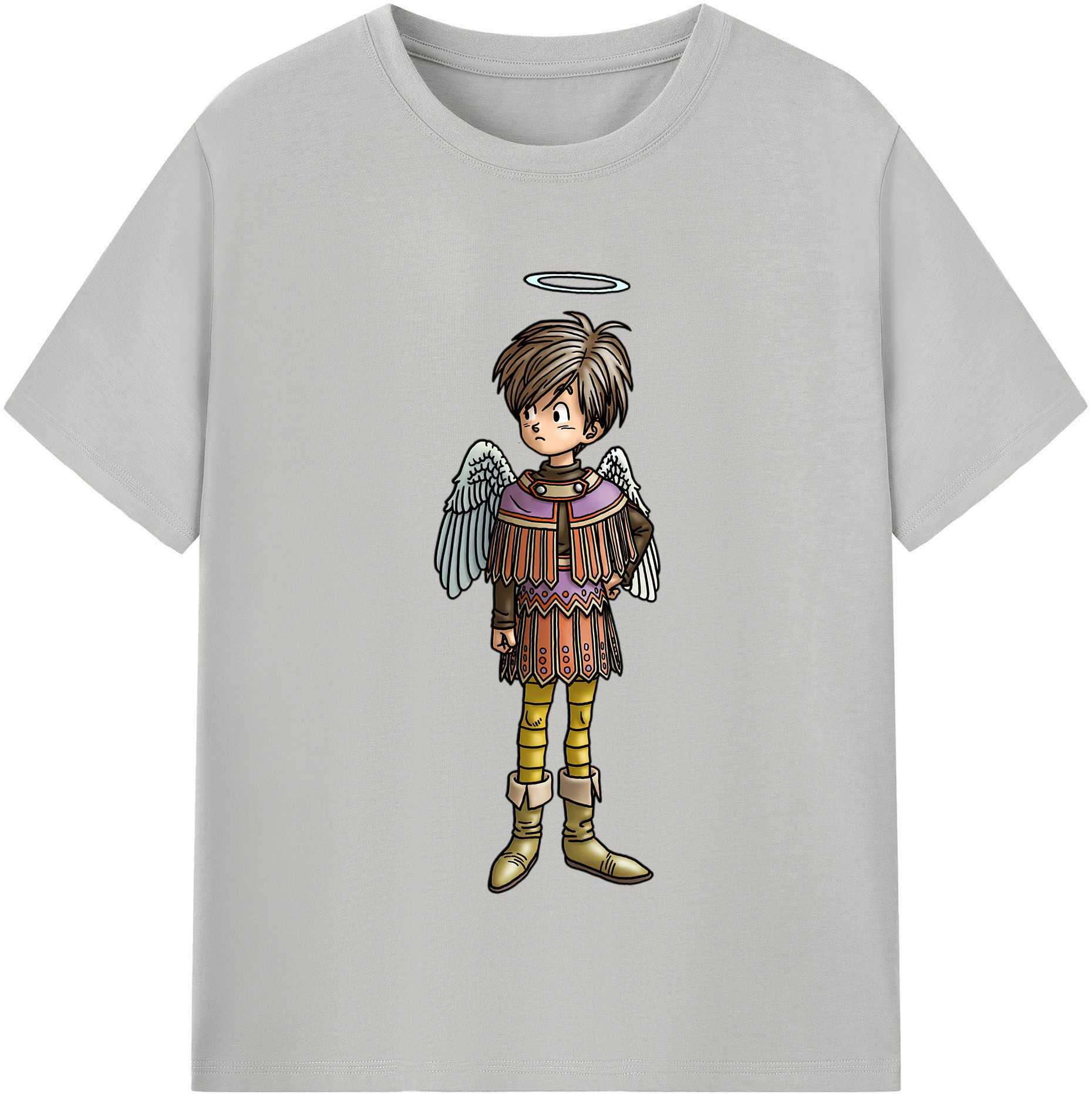 （画像用） ドラゴンクエスト Doragon Kuesuto Dragon Quest レディースカジュアルプリントTシャツ（綿100％）