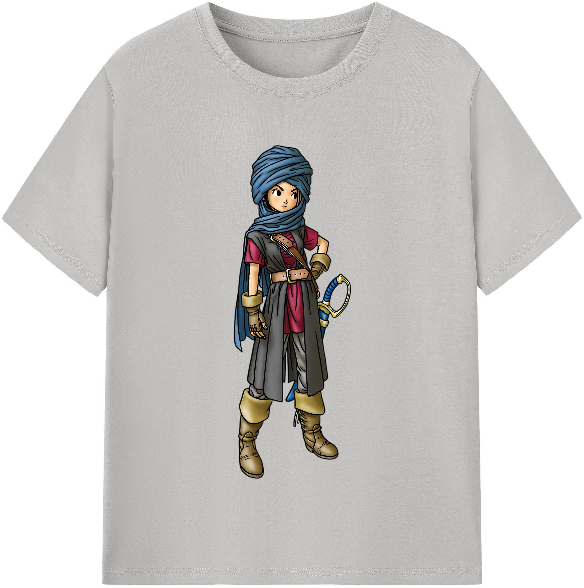 （画像用） ドラゴンクエスト Doragon Kuesuto Dragon Quest レディースカジュアルプリントTシャツ（綿100％）