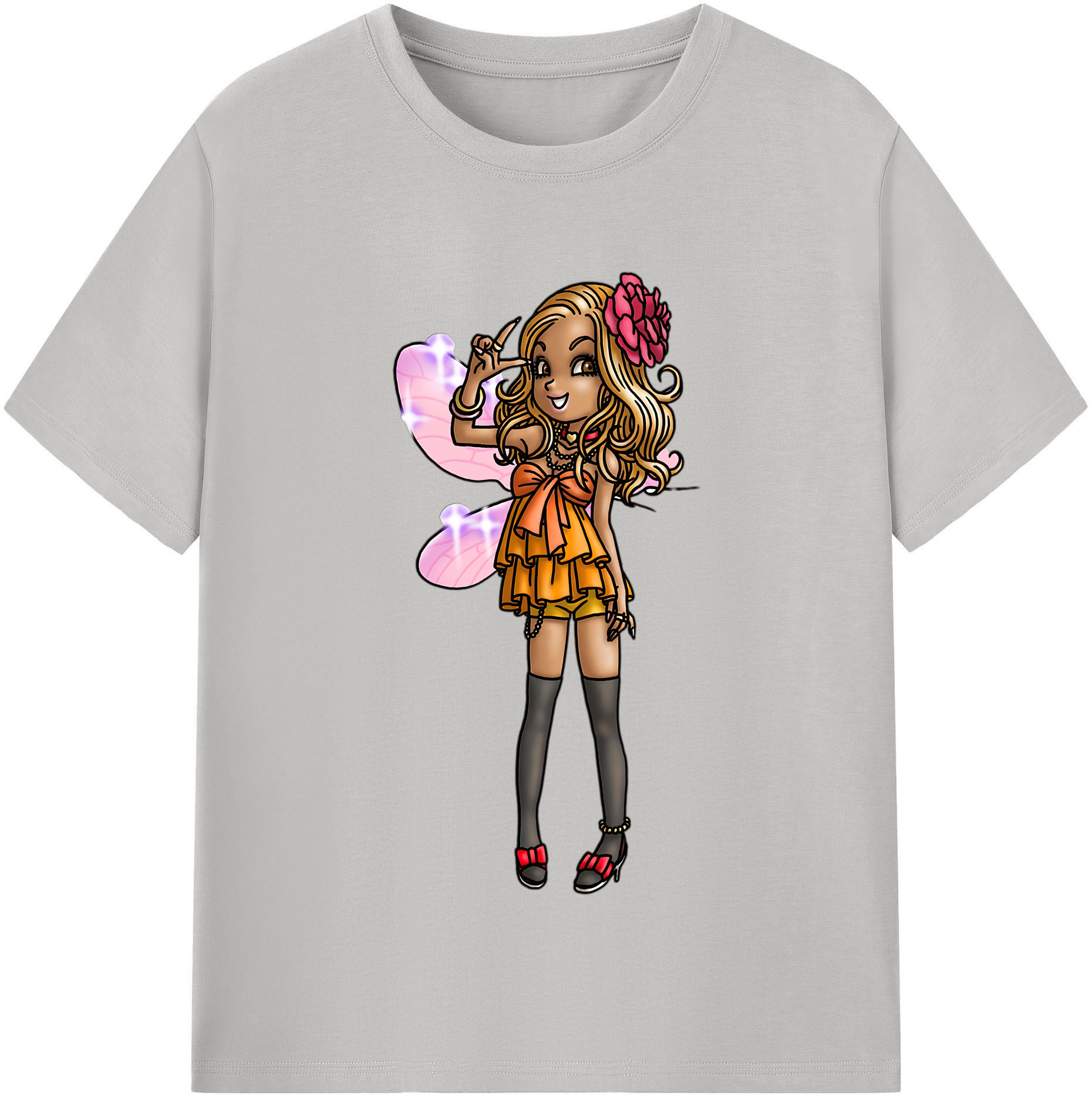 （画像用） ドラゴンクエスト Doragon Kuesuto Dragon Quest レディースカジュアルプリントTシャツ（綿100％）