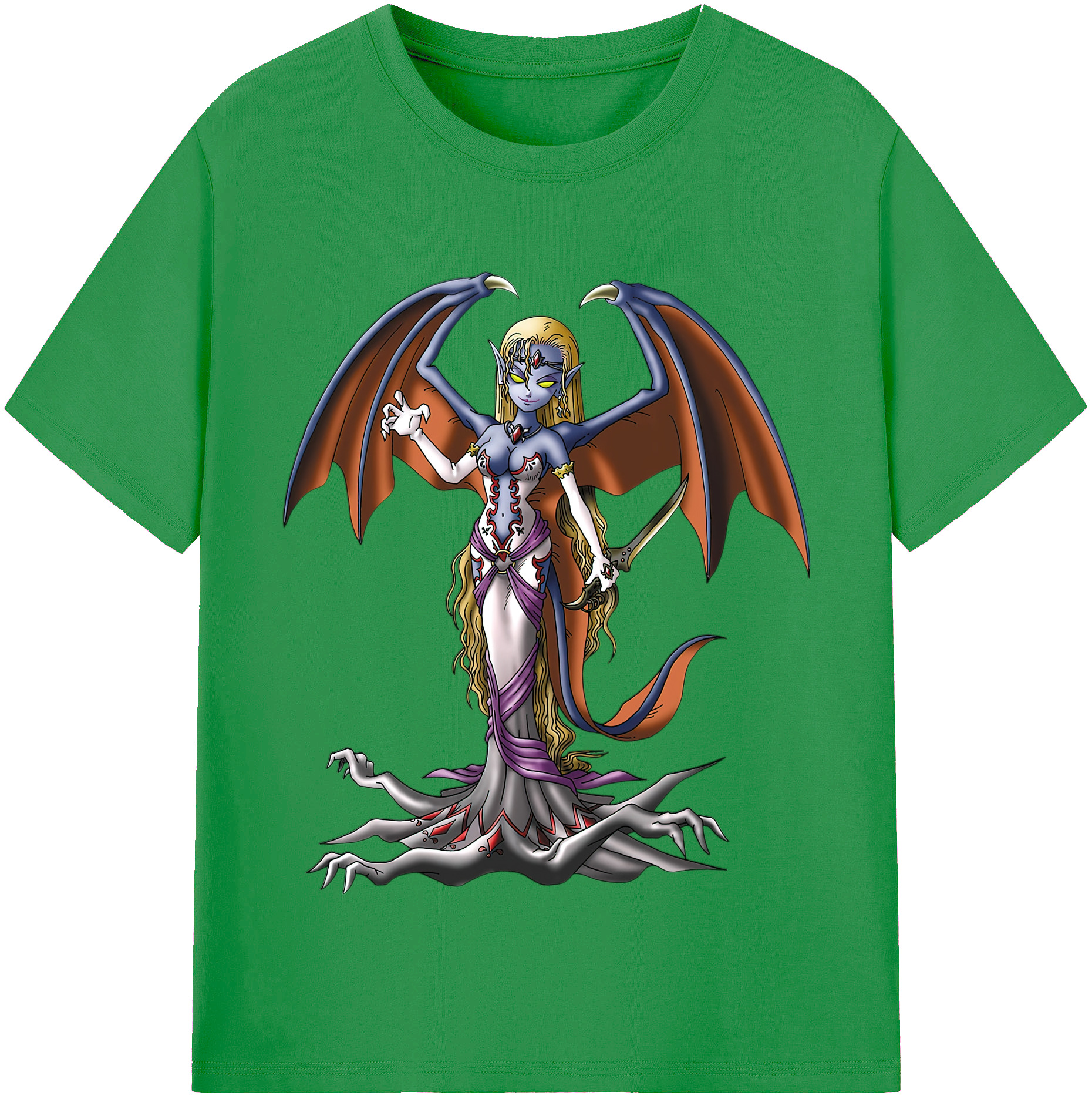 （画像用） ドラゴンクエスト Doragon Kuesuto Dragon Quest レディースカジュアルプリントTシャツ（綿100％）