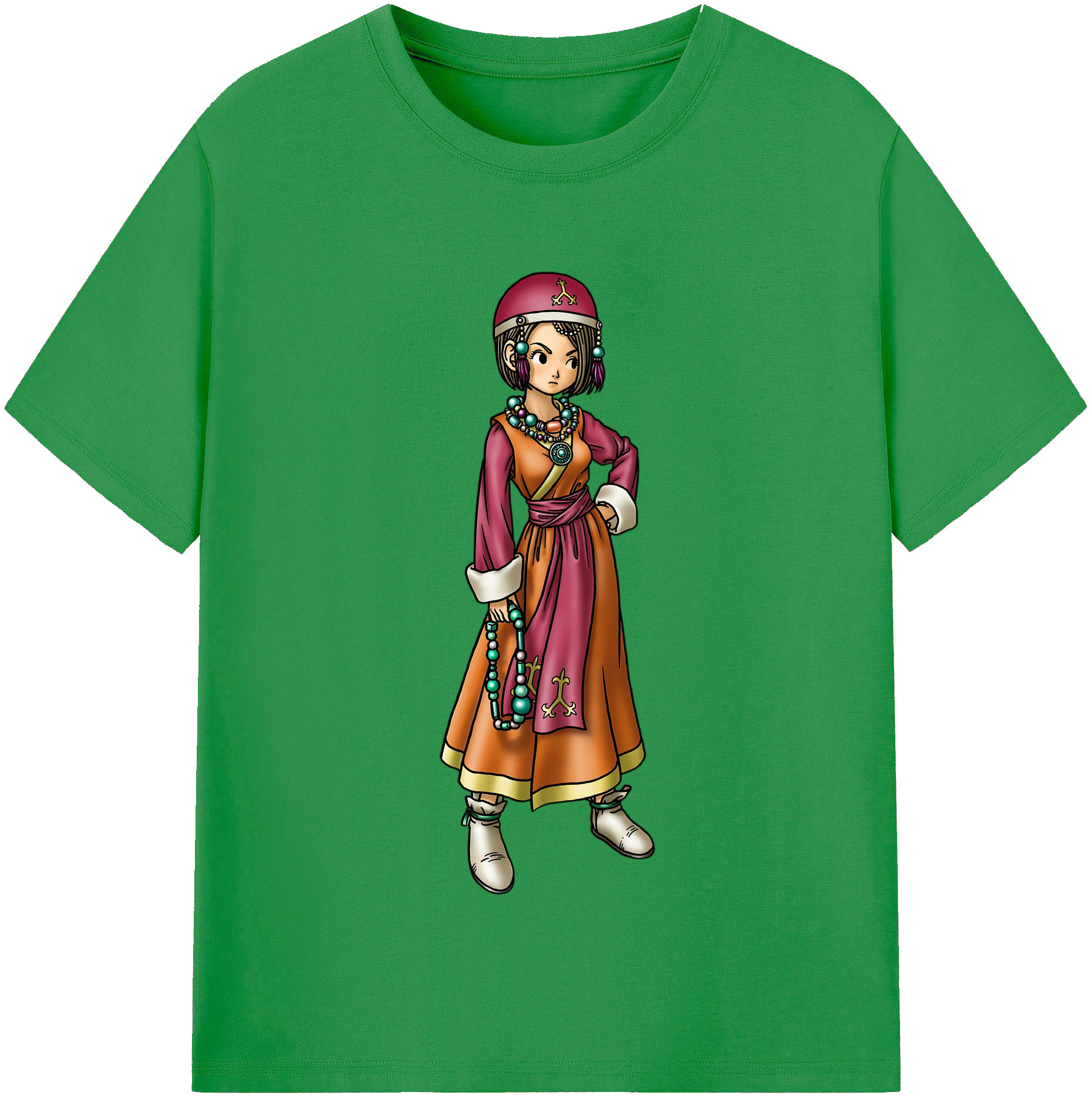 （画像用） ドラゴンクエスト Doragon Kuesuto Dragon Quest レディースカジュアルプリントTシャツ（綿100％）