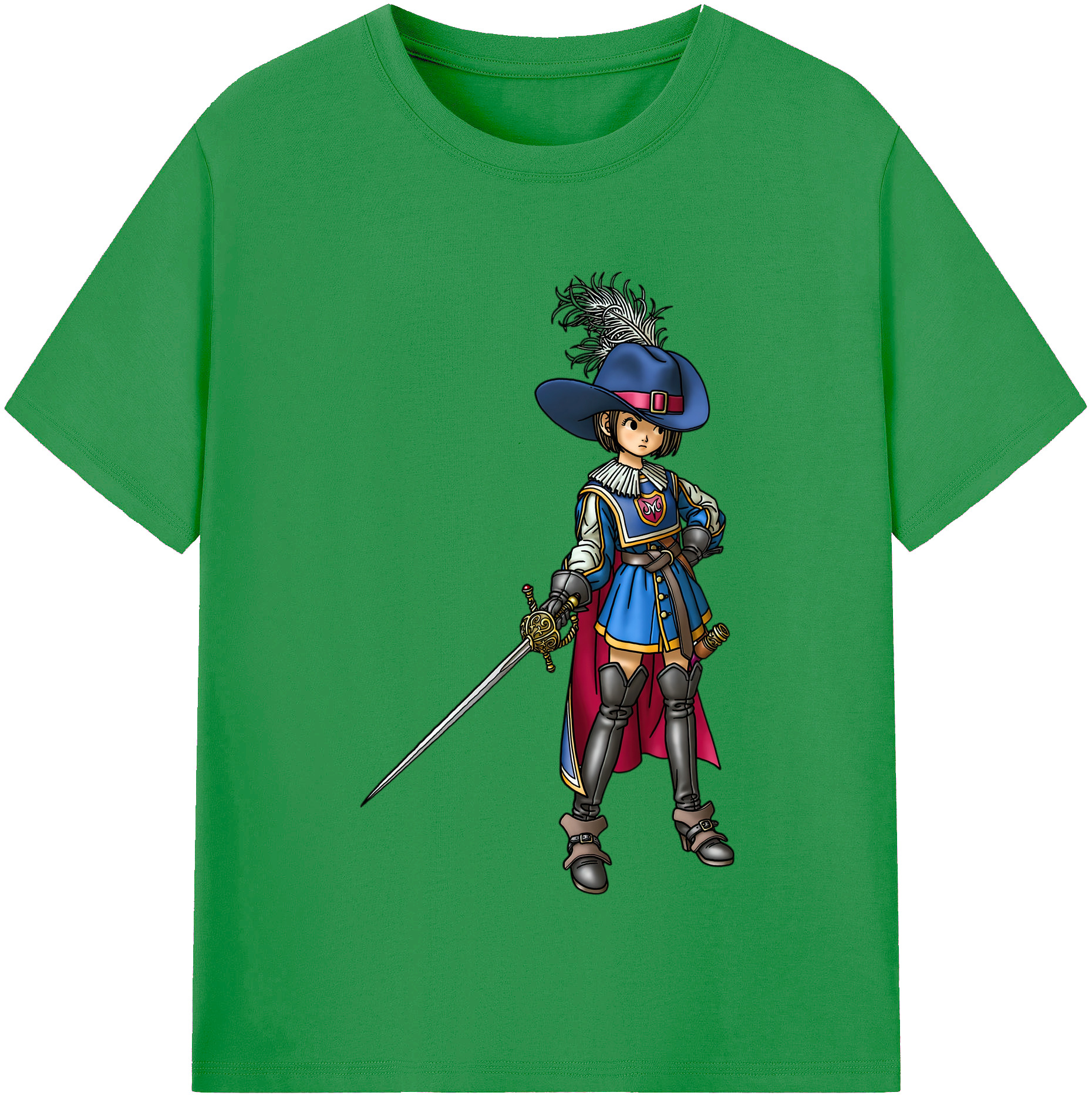 （画像用） ドラゴンクエスト Doragon Kuesuto Dragon Quest レディースカジュアルプリントTシャツ（綿100％）