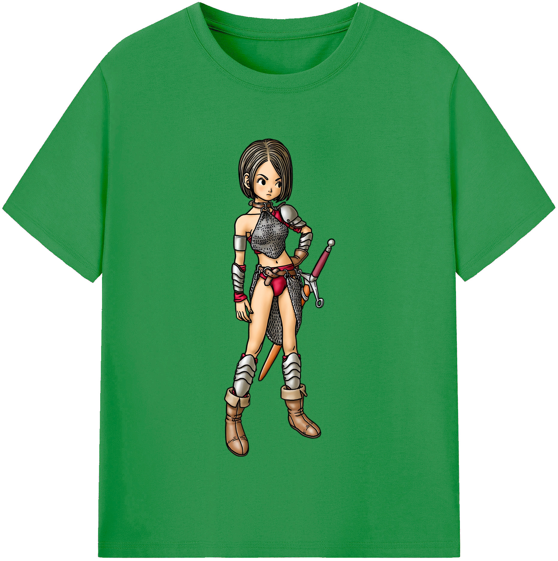 （画像用） ドラゴンクエスト Doragon Kuesuto Dragon Quest レディースカジュアルプリントTシャツ（綿100％）