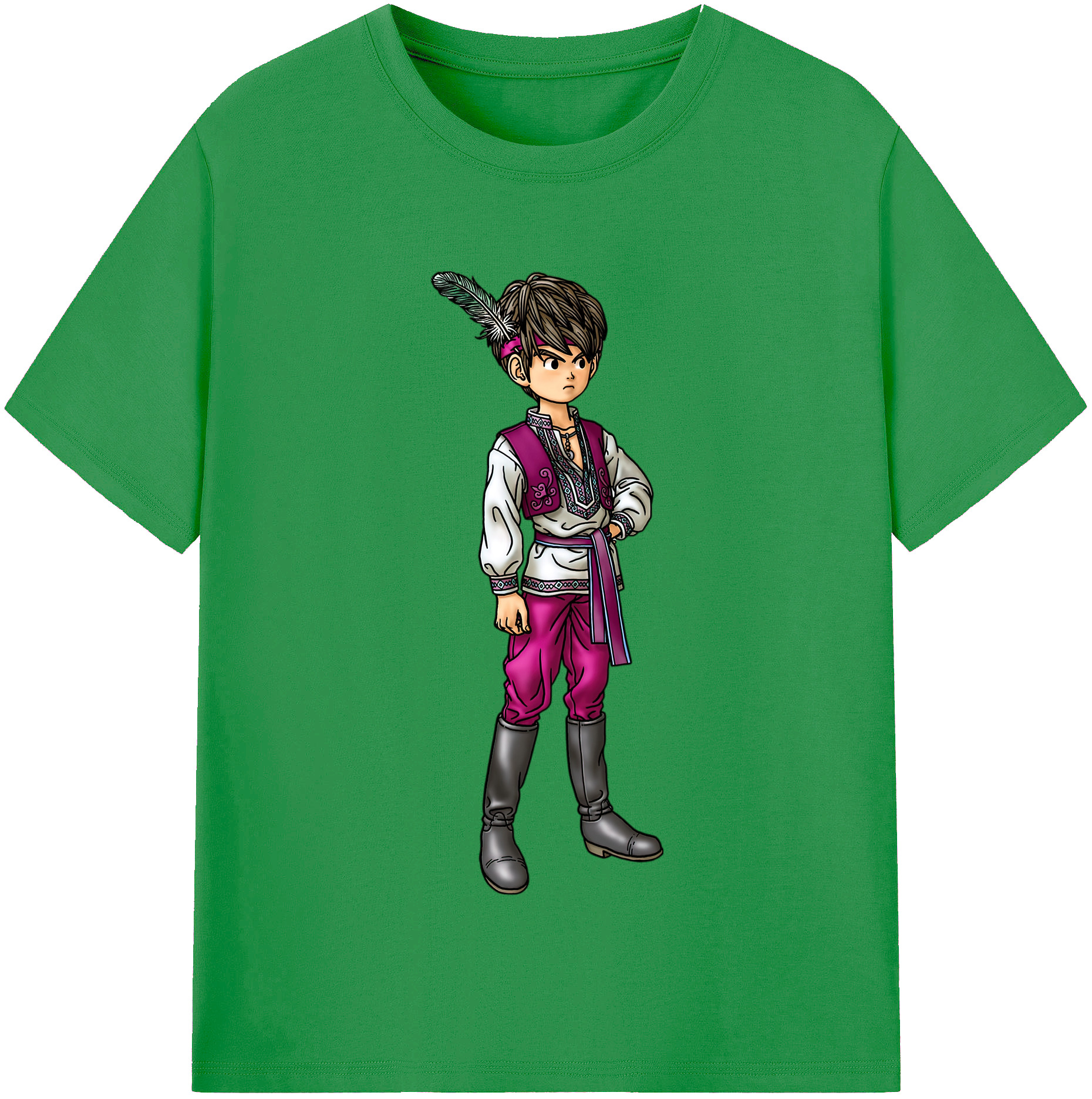 （画像用） ドラゴンクエスト Doragon Kuesuto Dragon Quest レディースカジュアルプリントTシャツ（綿100％）