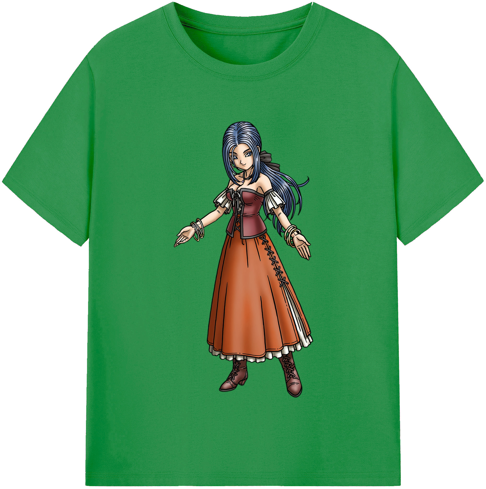 （画像用） ドラゴンクエスト Doragon Kuesuto Dragon Quest レディースカジュアルプリントTシャツ（綿100％）