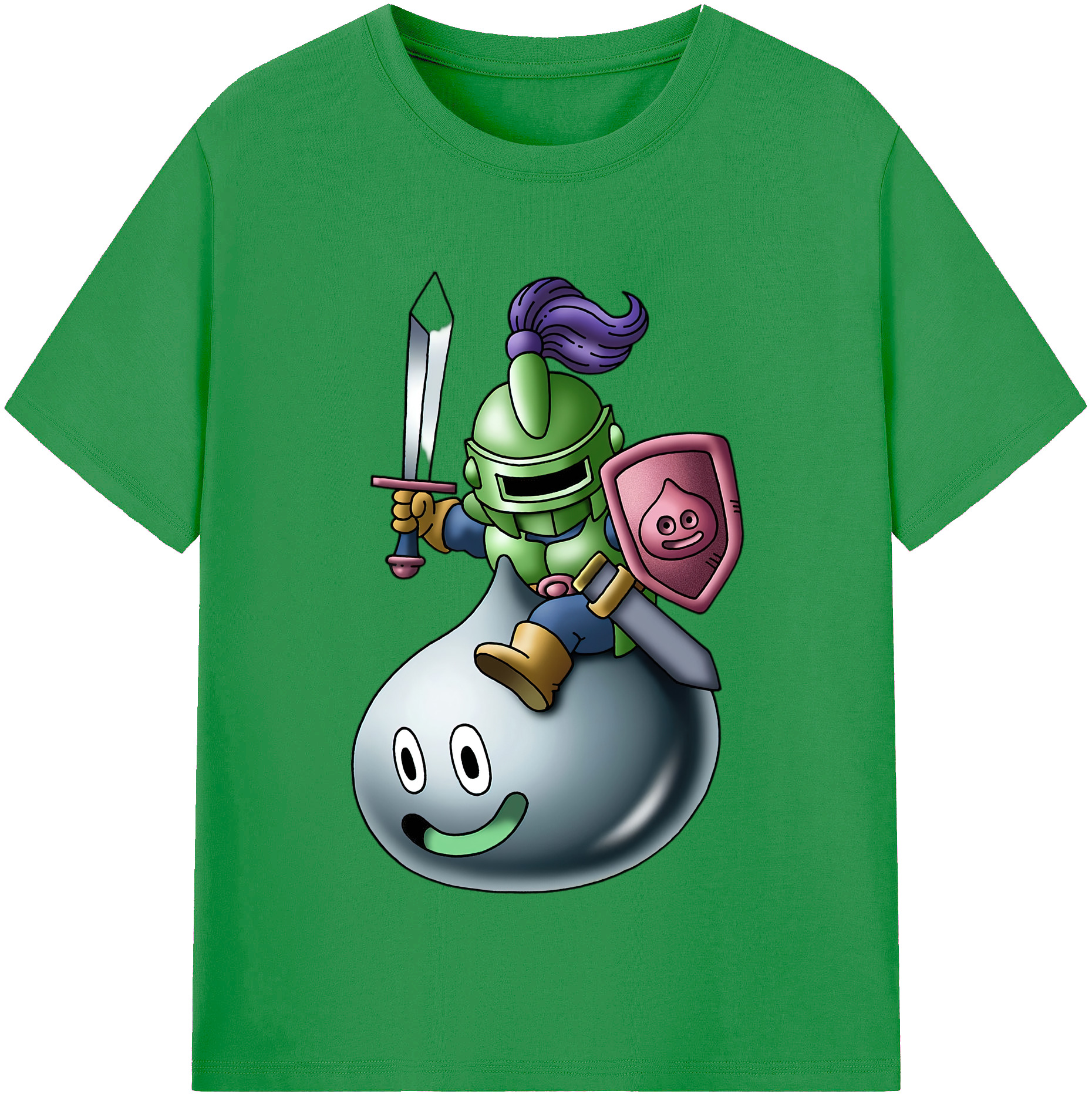 （画像用） ドラゴンクエスト Doragon Kuesuto Dragon Quest レディースカジュアルプリントTシャツ（綿100％）