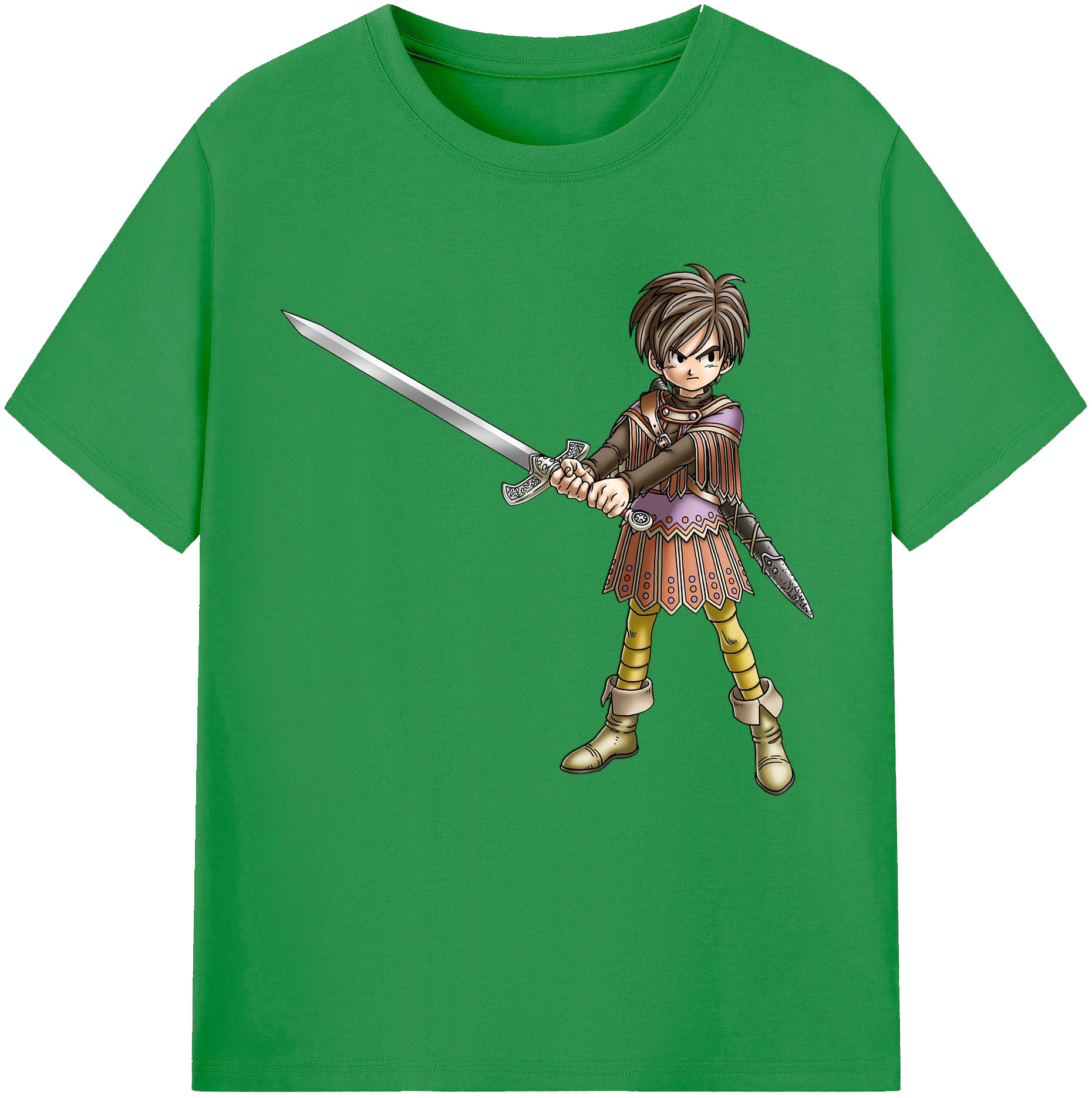 （画像用） ドラゴンクエスト Doragon Kuesuto Dragon Quest レディースカジュアルプリントTシャツ（綿100％）