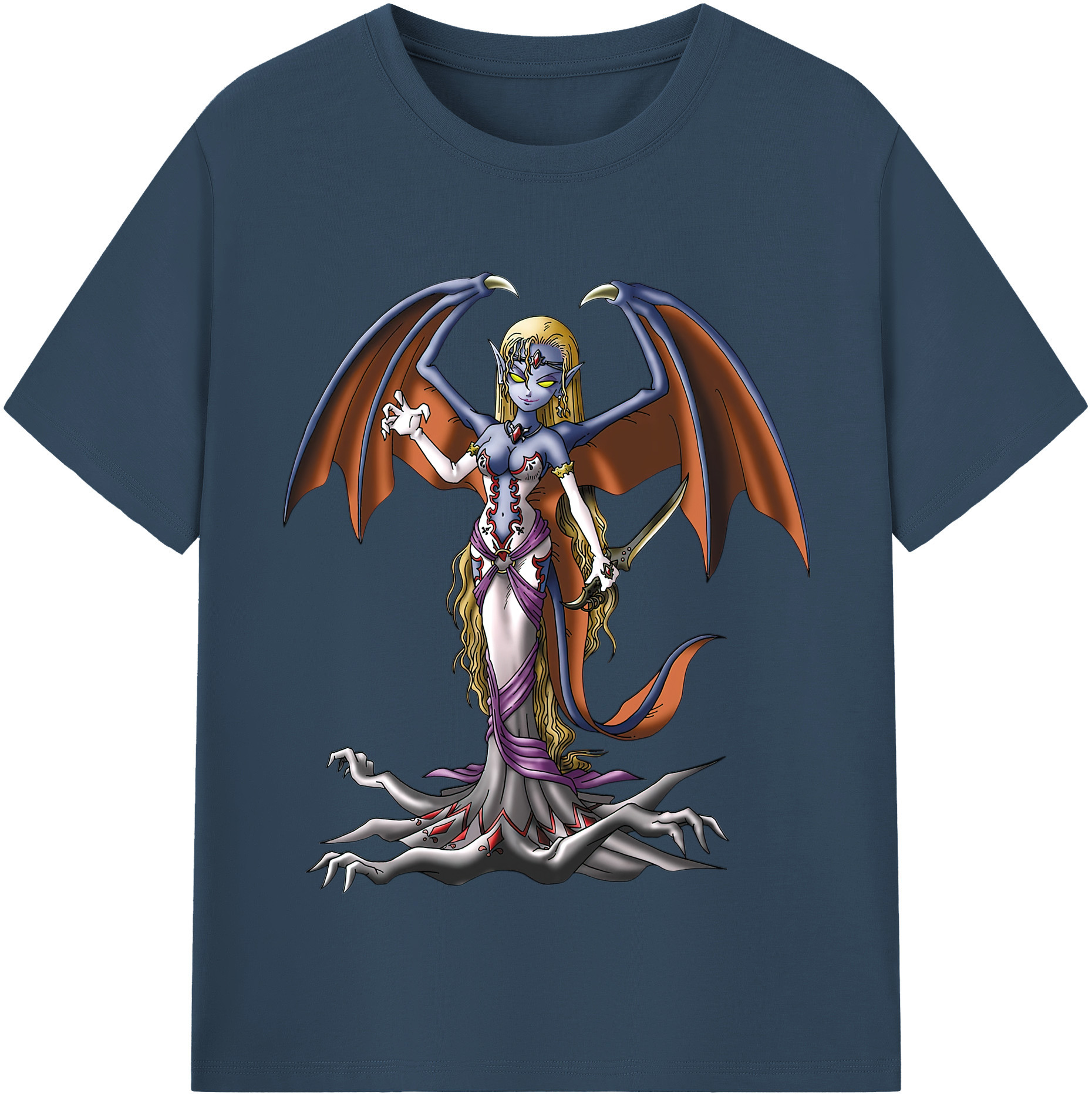 （画像用） ドラゴンクエスト Doragon Kuesuto Dragon Quest レディースカジュアルプリントTシャツ（綿100％）