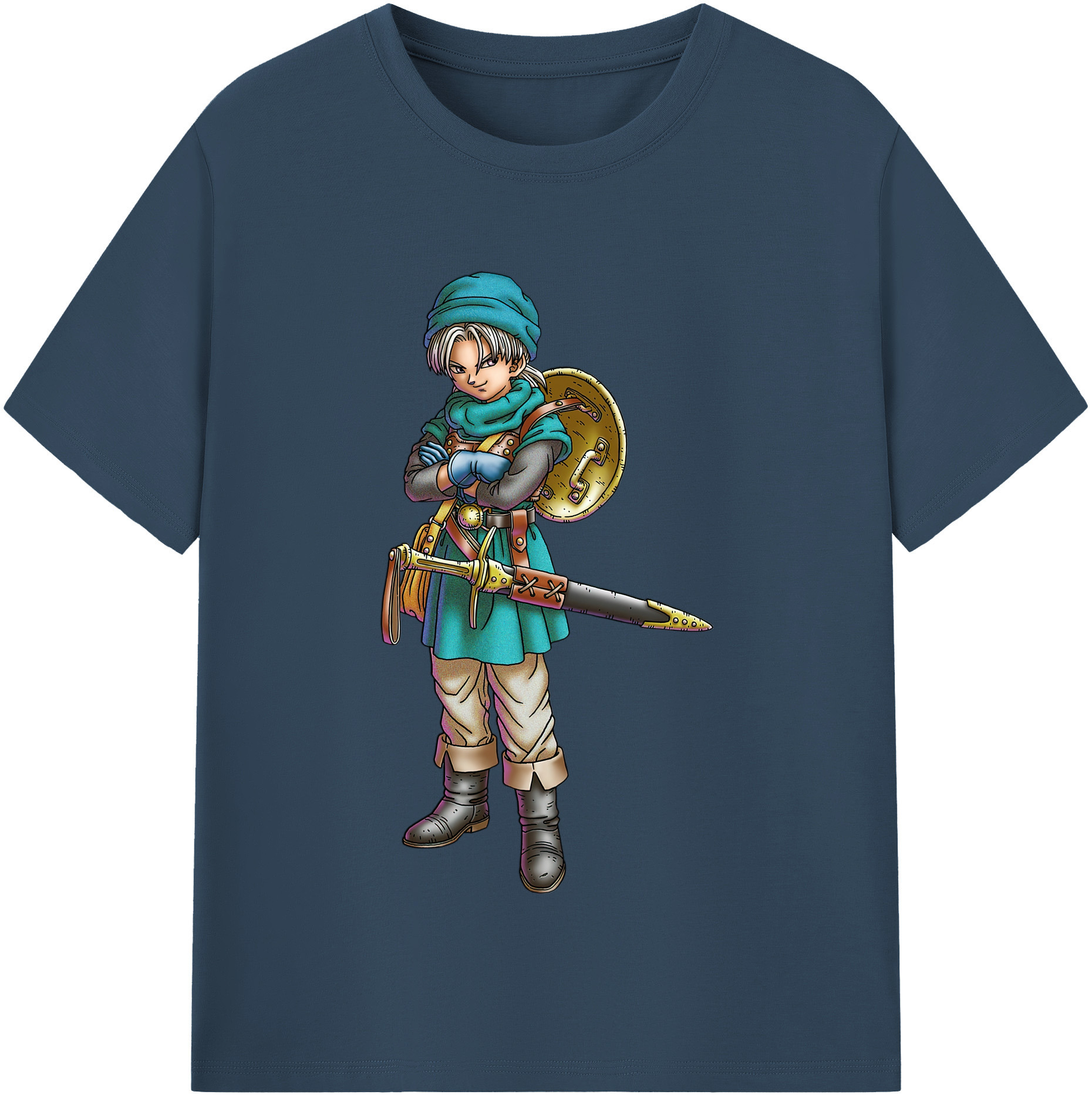 （画像用） ドラゴンクエスト Doragon Kuesuto Dragon Quest レディースカジュアルプリントTシャツ（綿100％）