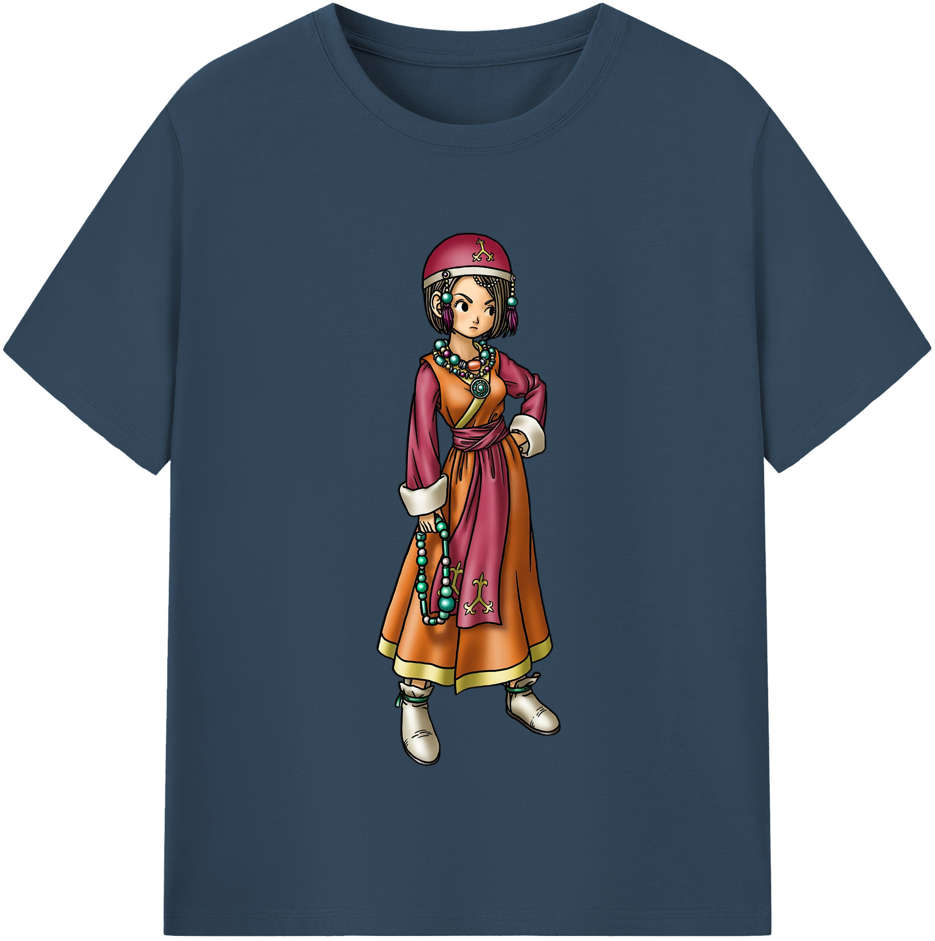 （画像用） ドラゴンクエスト Doragon Kuesuto Dragon Quest レディースカジュアルプリントTシャツ（綿100％）
