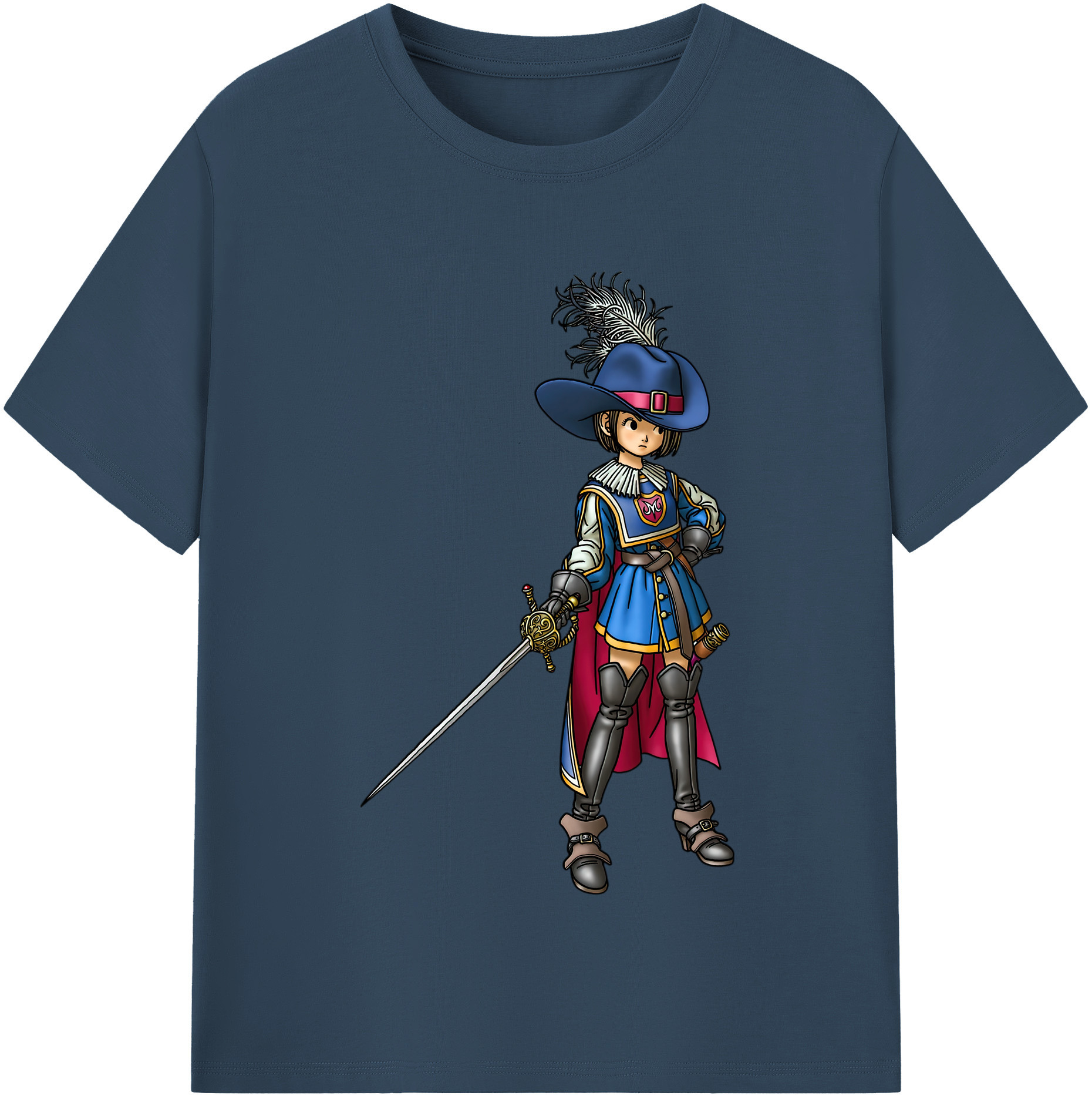 （画像用） ドラゴンクエスト Doragon Kuesuto Dragon Quest レディースカジュアルプリントTシャツ（綿100％）