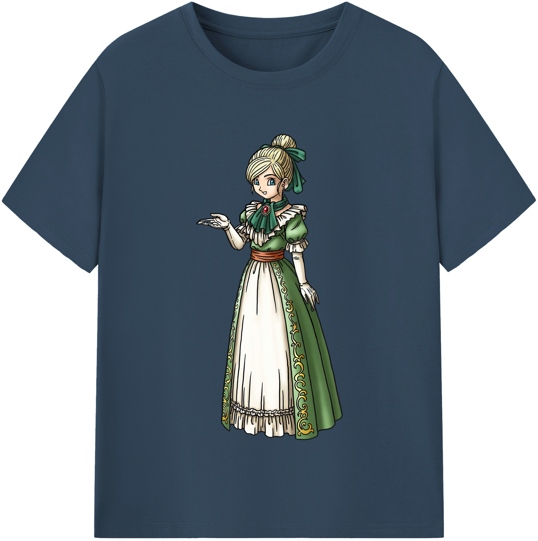（画像用） ドラゴンクエスト Doragon Kuesuto Dragon Quest レディースカジュアルプリントTシャツ（綿100％）