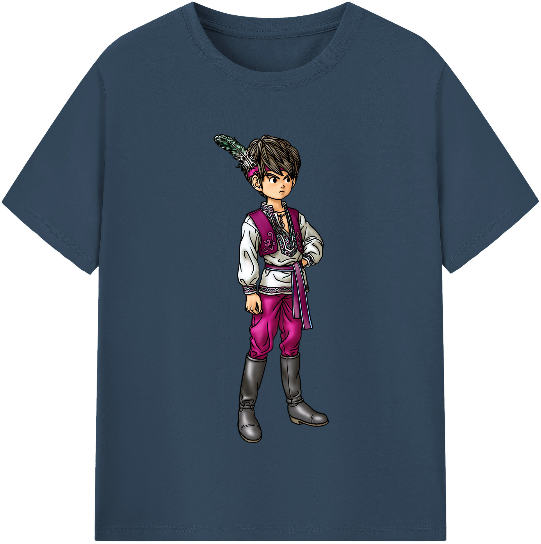 （画像用） ドラゴンクエスト Doragon Kuesuto Dragon Quest レディースカジュアルプリントTシャツ（綿100％）