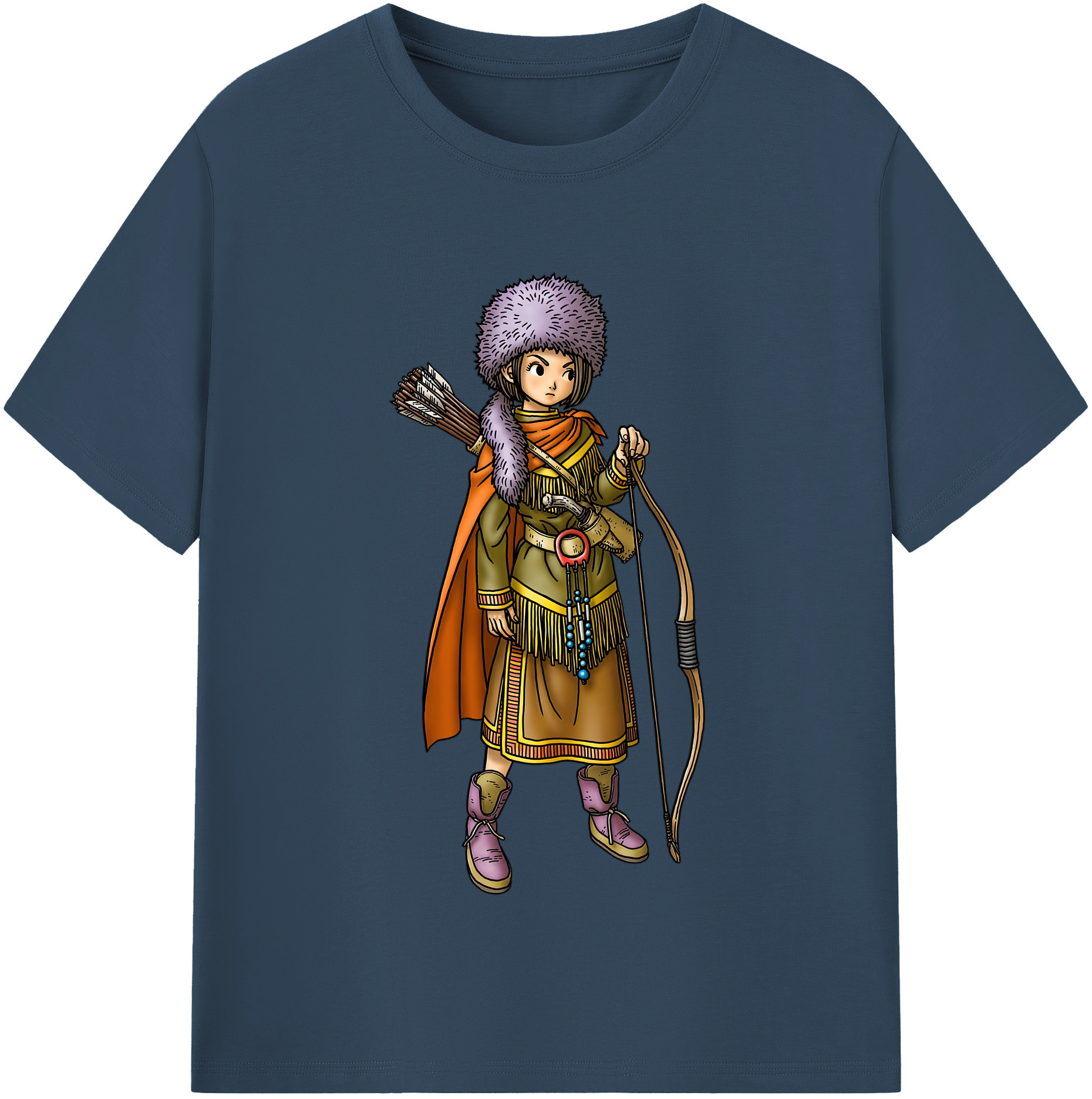 （画像用） ドラゴンクエスト Doragon Kuesuto Dragon Quest レディースカジュアルプリントTシャツ（綿100％）