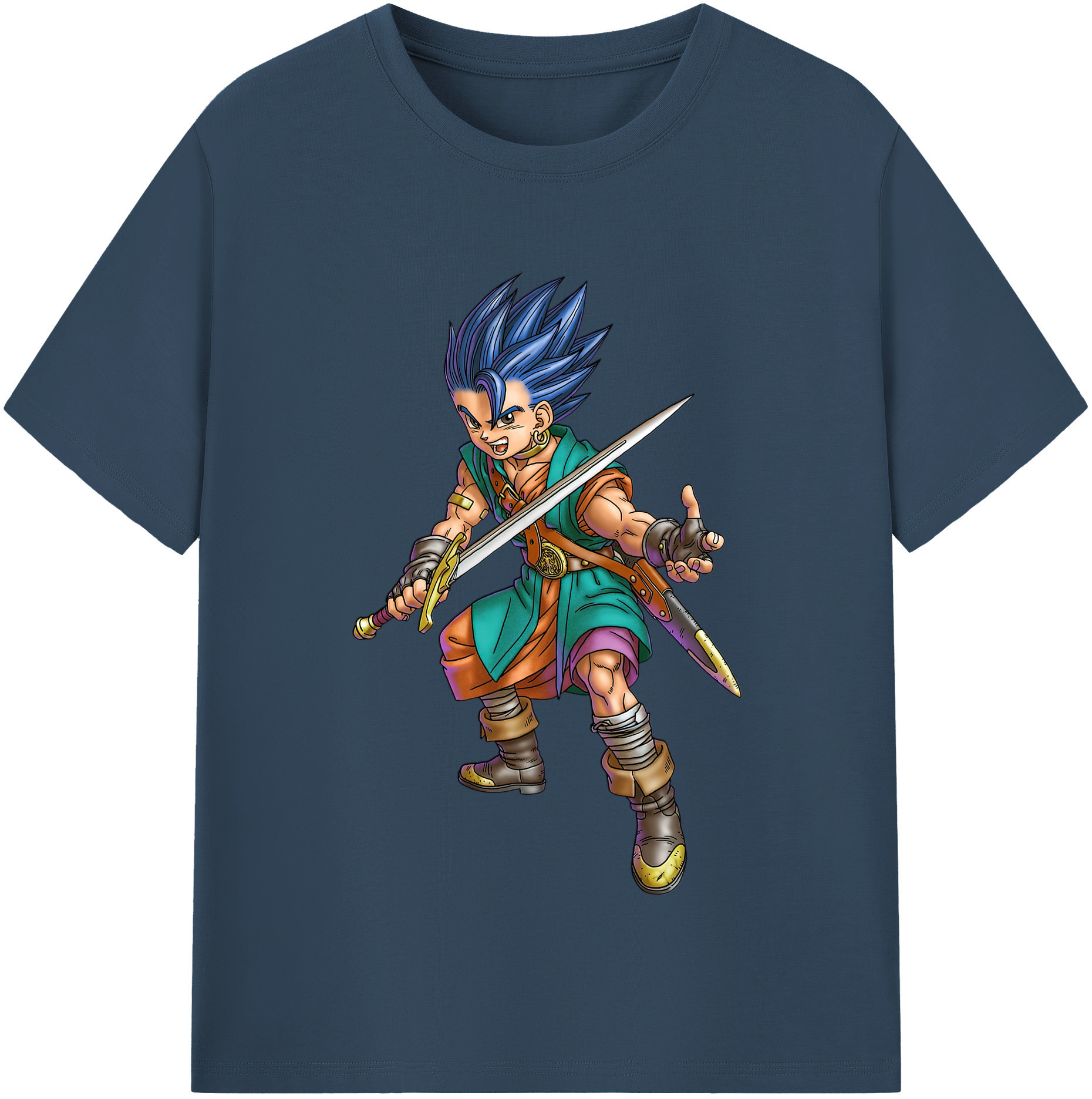 （画像用） ドラゴンクエスト Doragon Kuesuto Dragon Quest レディースカジュアルプリントTシャツ（綿100％）