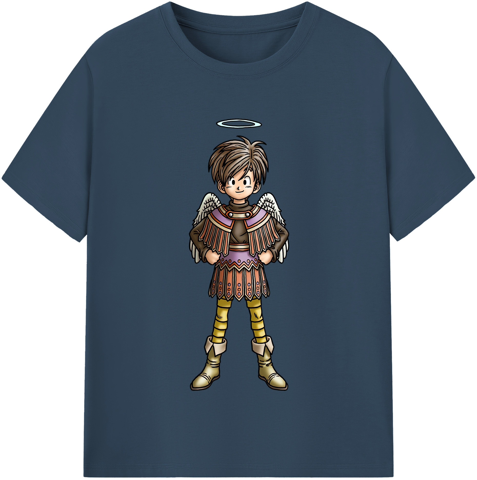 （画像用） ドラゴンクエスト Doragon Kuesuto Dragon Quest レディースカジュアルプリントTシャツ（綿100％）