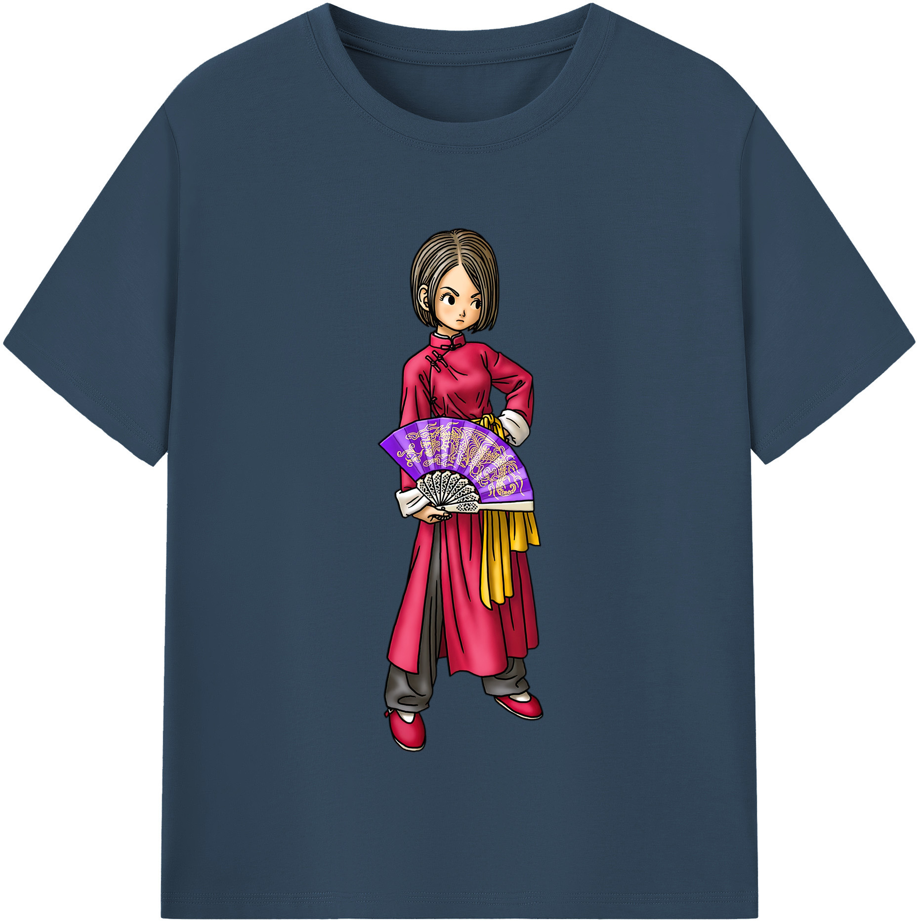 （画像用） ドラゴンクエスト Doragon Kuesuto Dragon Quest レディースカジュアルプリントTシャツ（綿100％）