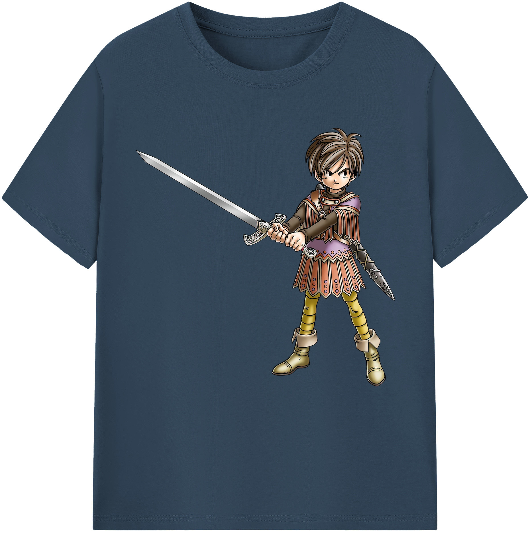 （画像用） ドラゴンクエスト Doragon Kuesuto Dragon Quest レディースカジュアルプリントTシャツ（綿100％）