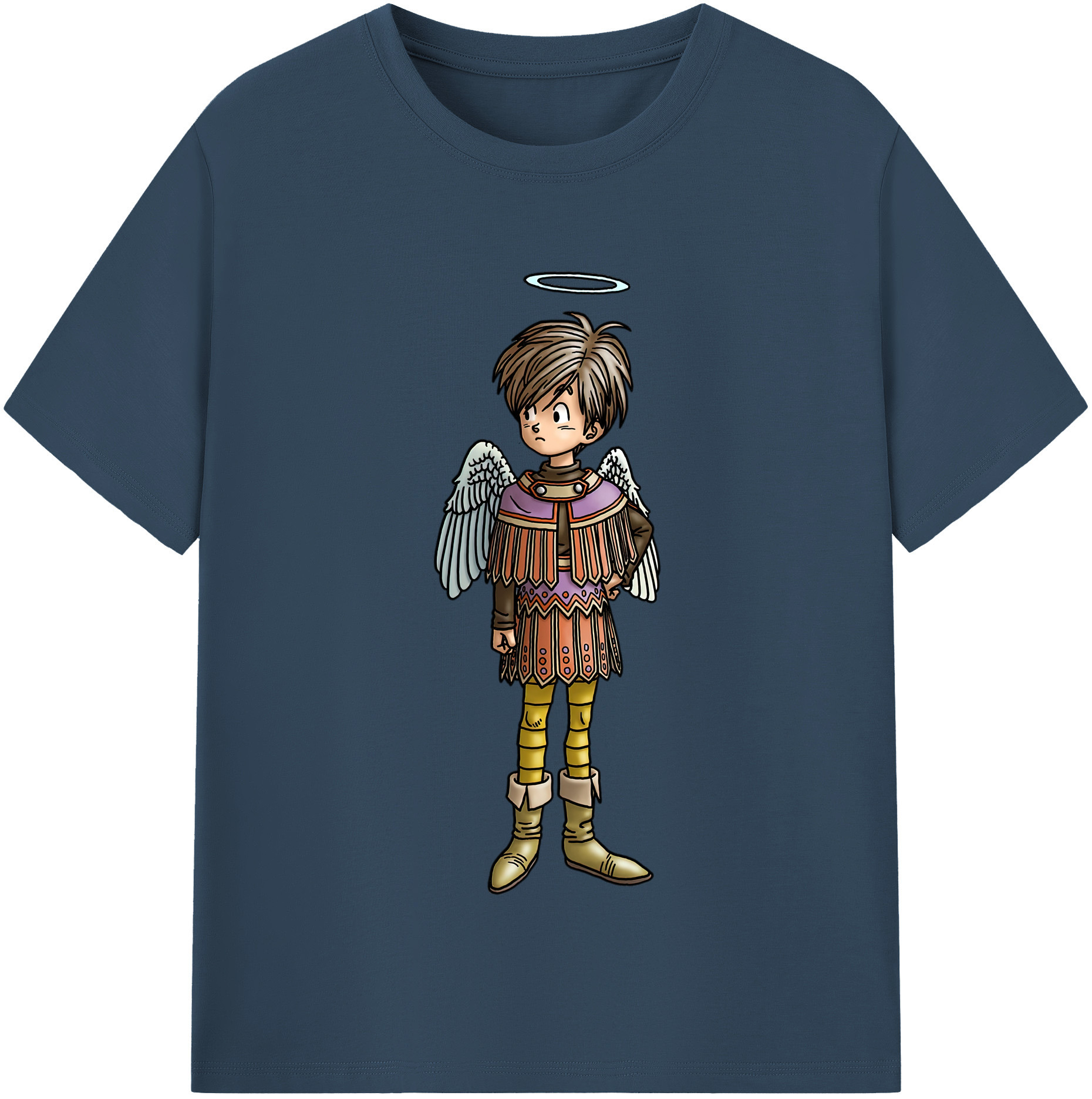 （画像用） ドラゴンクエスト Doragon Kuesuto Dragon Quest レディースカジュアルプリントTシャツ（綿100％）