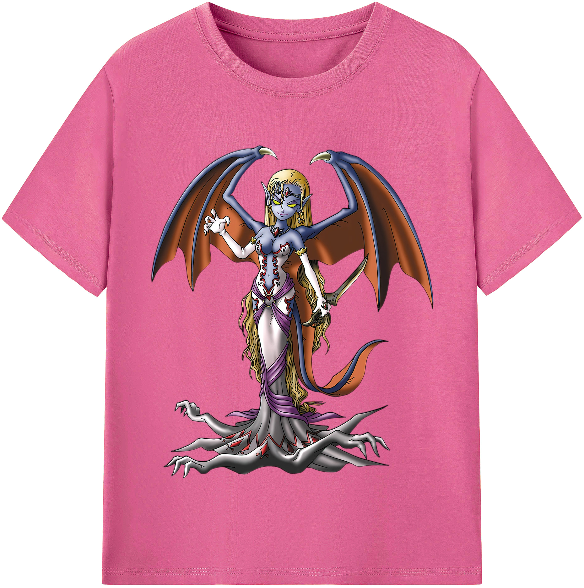（画像用） ドラゴンクエスト Doragon Kuesuto Dragon Quest レディースカジュアルプリントTシャツ（綿100％）