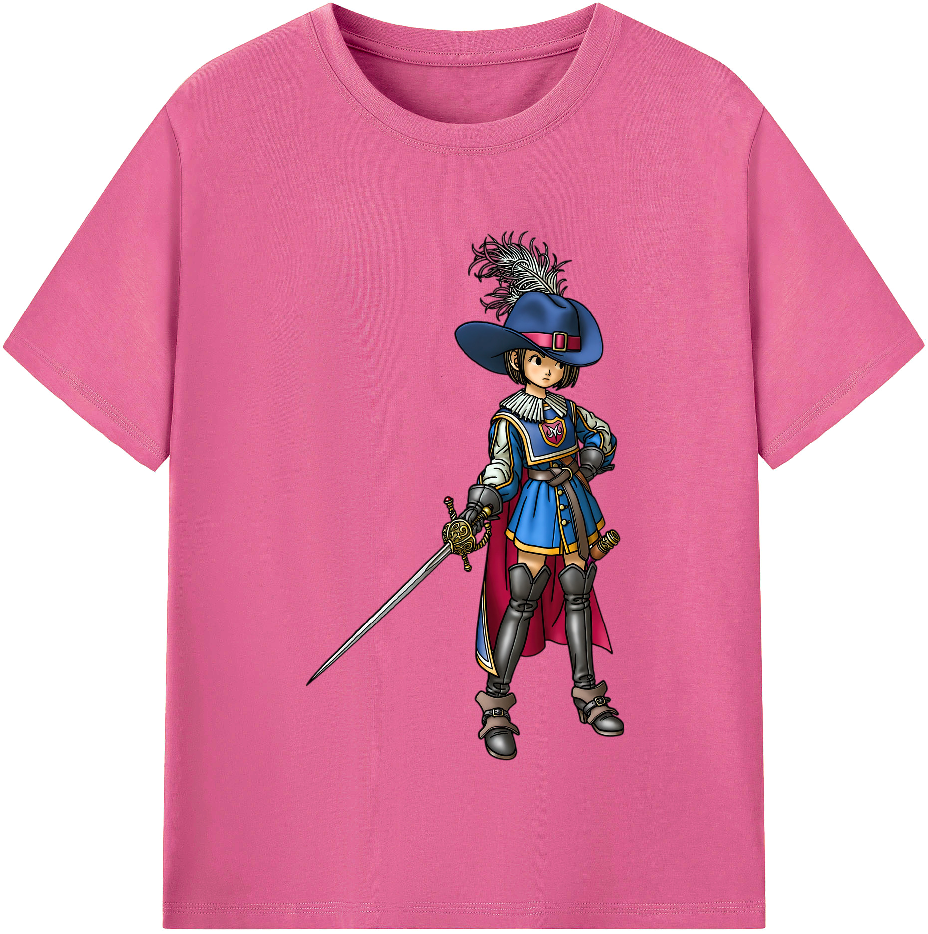 （画像用） ドラゴンクエスト Doragon Kuesuto Dragon Quest レディースカジュアルプリントTシャツ（綿100％）
