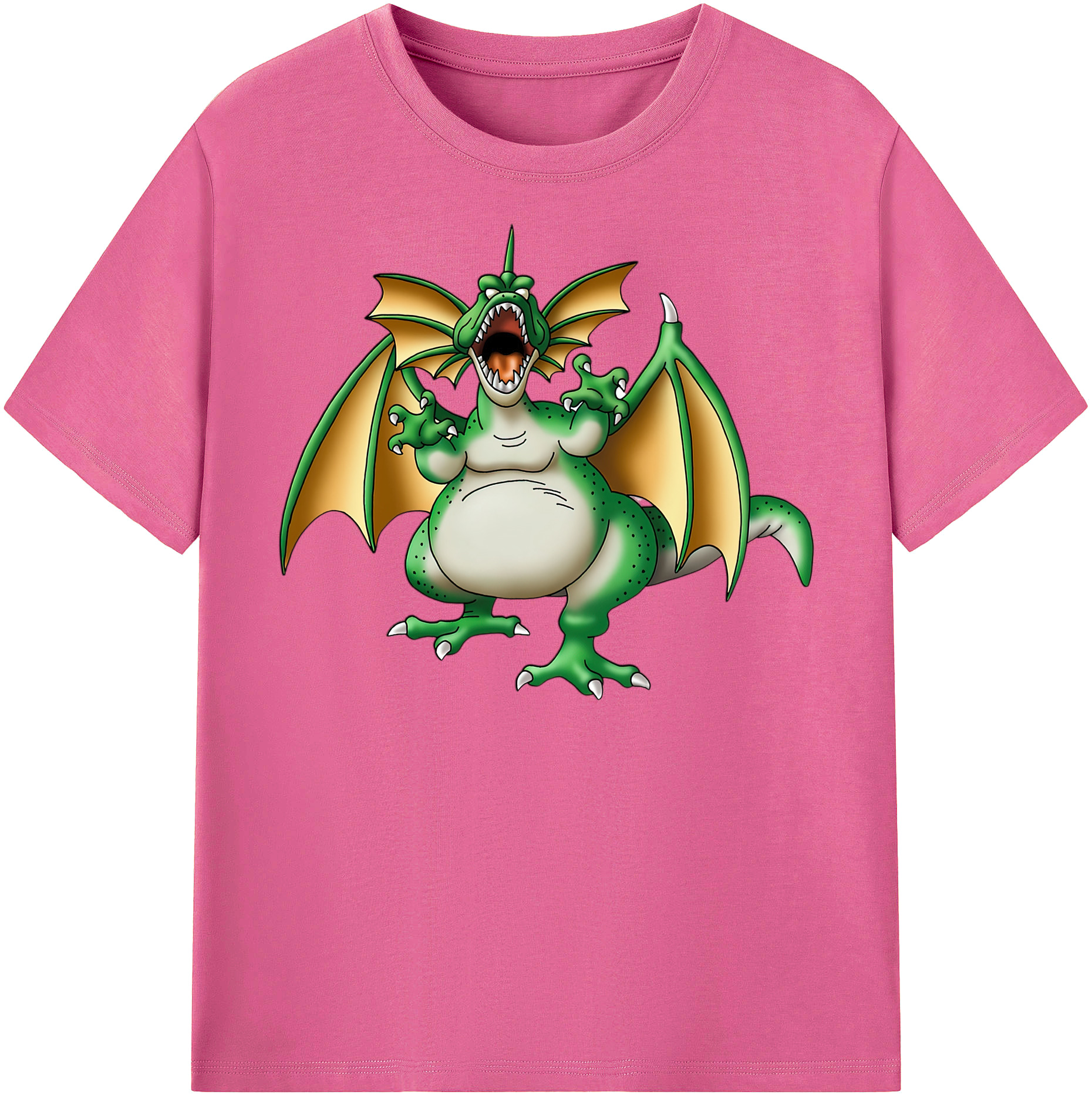 （画像用） ドラゴンクエスト Doragon Kuesuto Dragon Quest レディースカジュアルプリントTシャツ（綿100％）