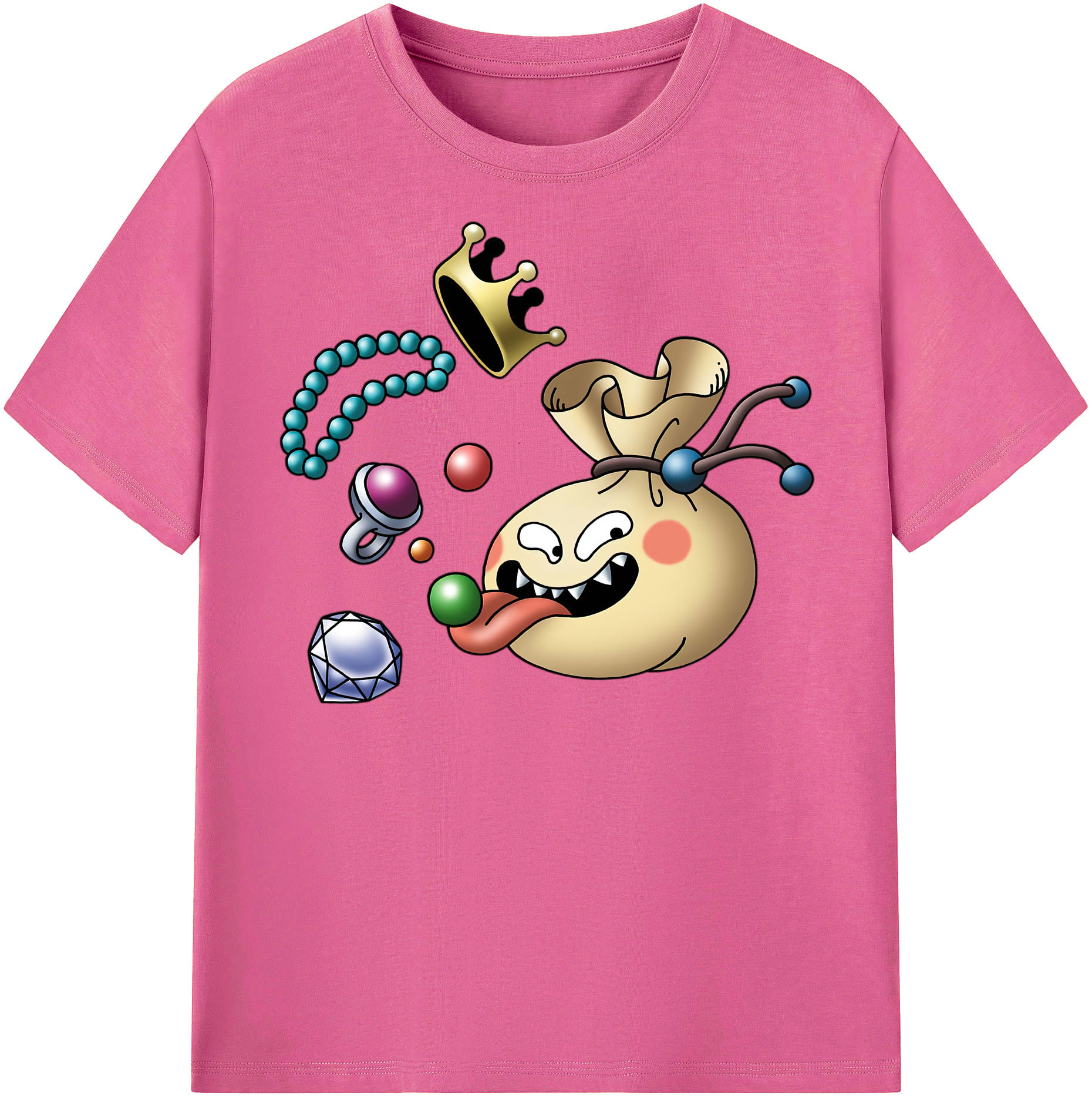 （画像用） ドラゴンクエスト Doragon Kuesuto Dragon Quest レディースカジュアルプリントTシャツ（綿100％）
