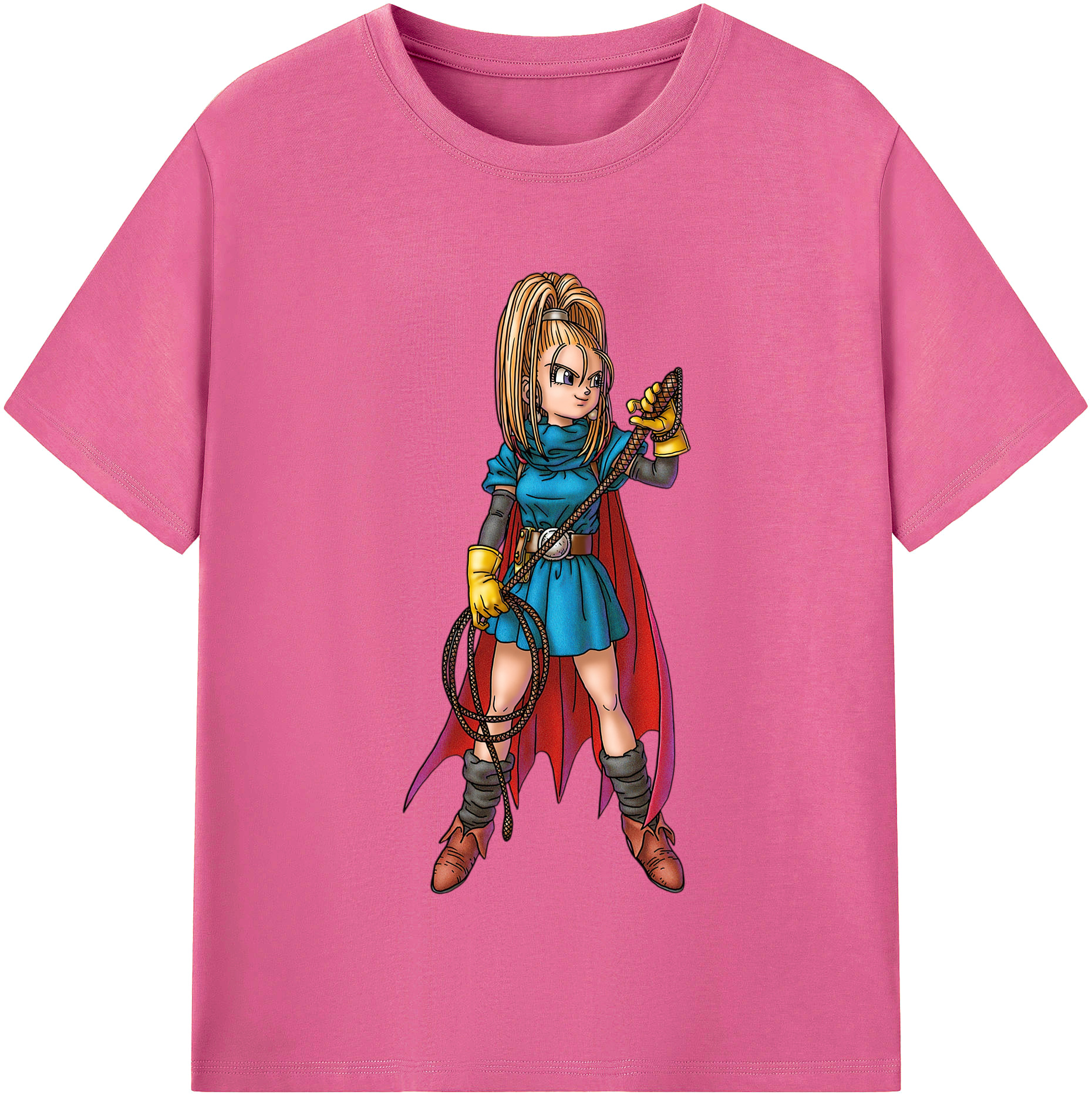 （画像用） ドラゴンクエスト Doragon Kuesuto Dragon Quest レディースカジュアルプリントTシャツ（綿100％）