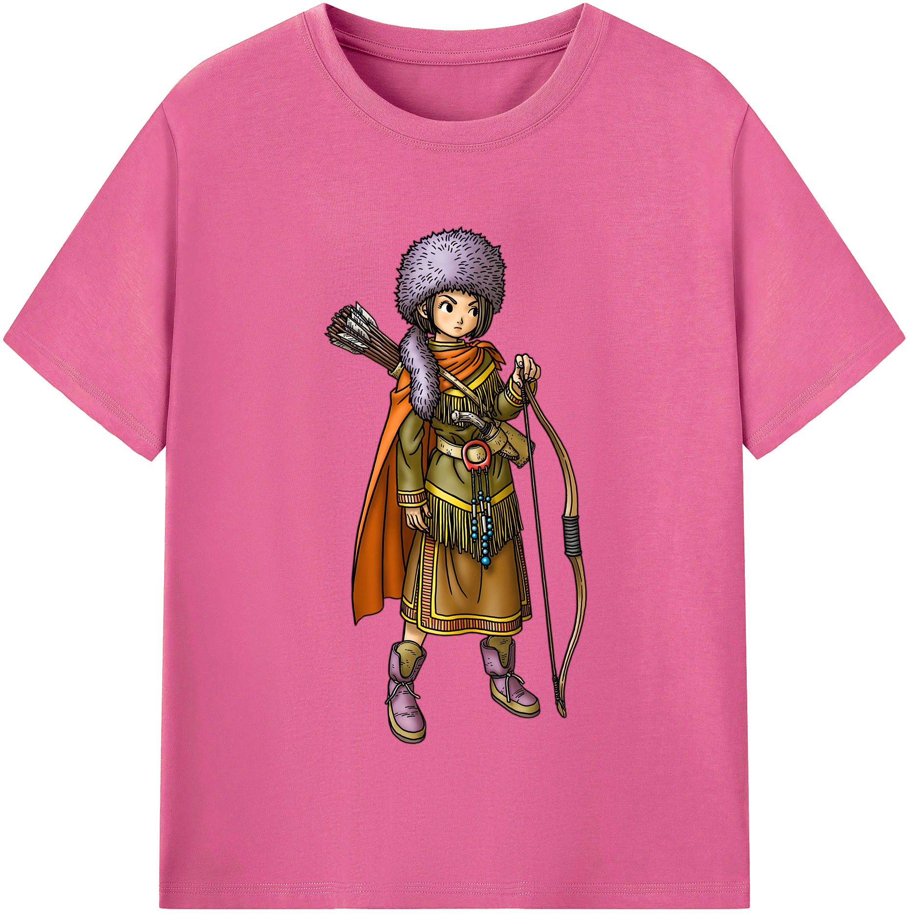 （画像用） ドラゴンクエスト Doragon Kuesuto Dragon Quest レディースカジュアルプリントTシャツ（綿100％）