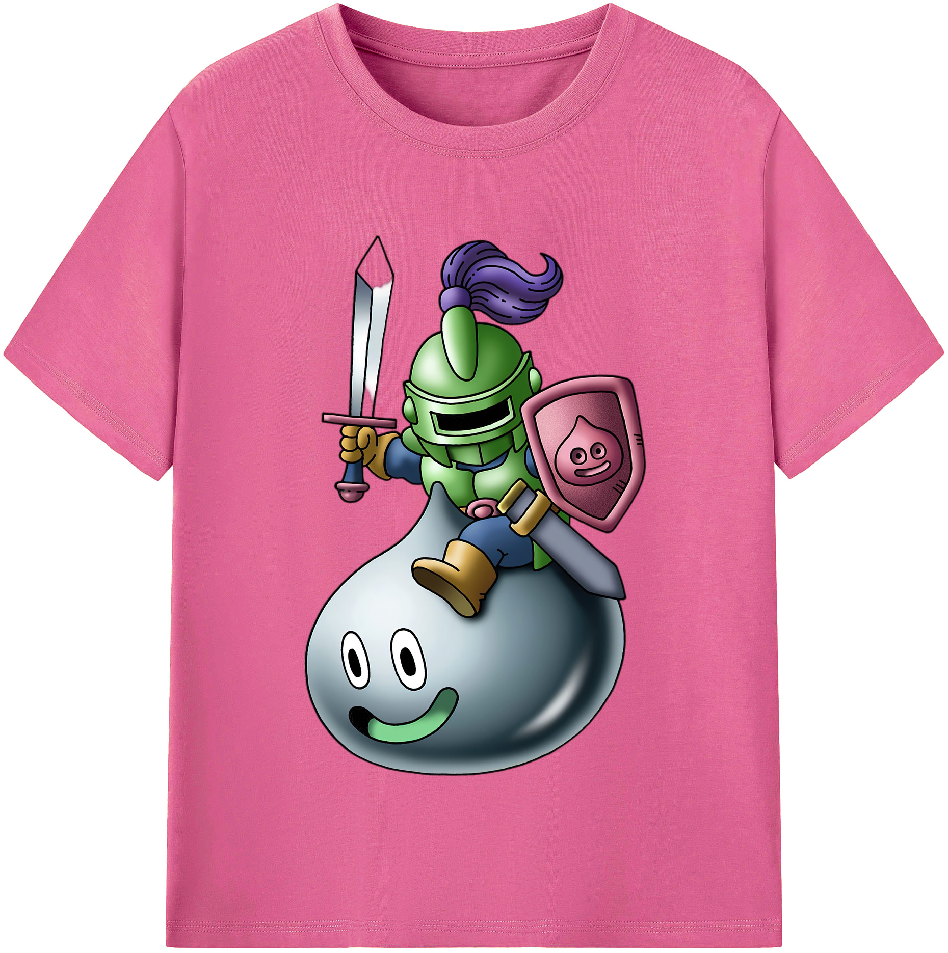（画像用） ドラゴンクエスト Doragon Kuesuto Dragon Quest レディースカジュアルプリントTシャツ（綿100％）