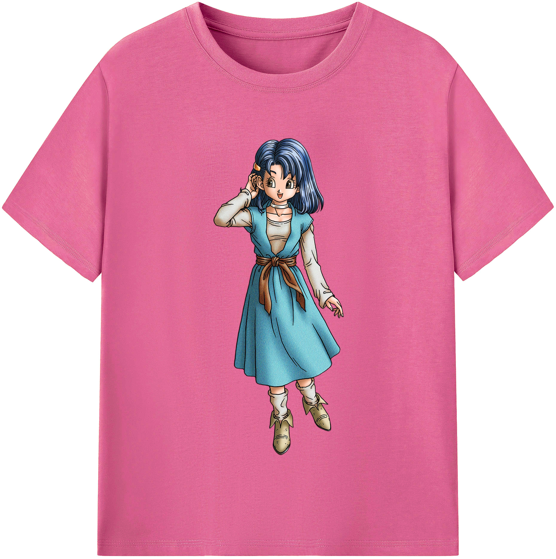 （画像用） ドラゴンクエスト Doragon Kuesuto Dragon Quest レディースカジュアルプリントTシャツ（綿100％）