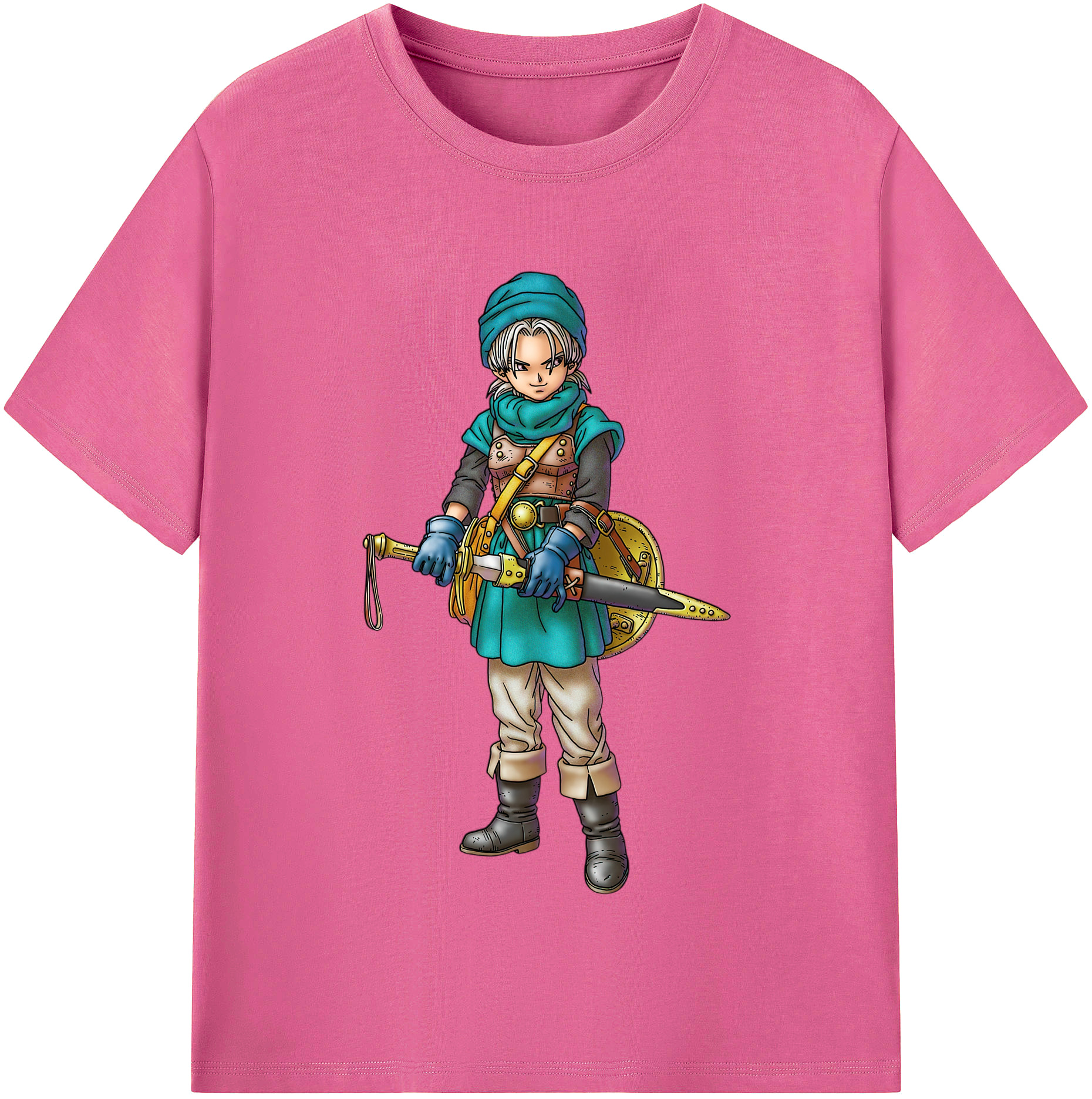 （画像用） ドラゴンクエスト Doragon Kuesuto Dragon Quest レディースカジュアルプリントTシャツ（綿100％）